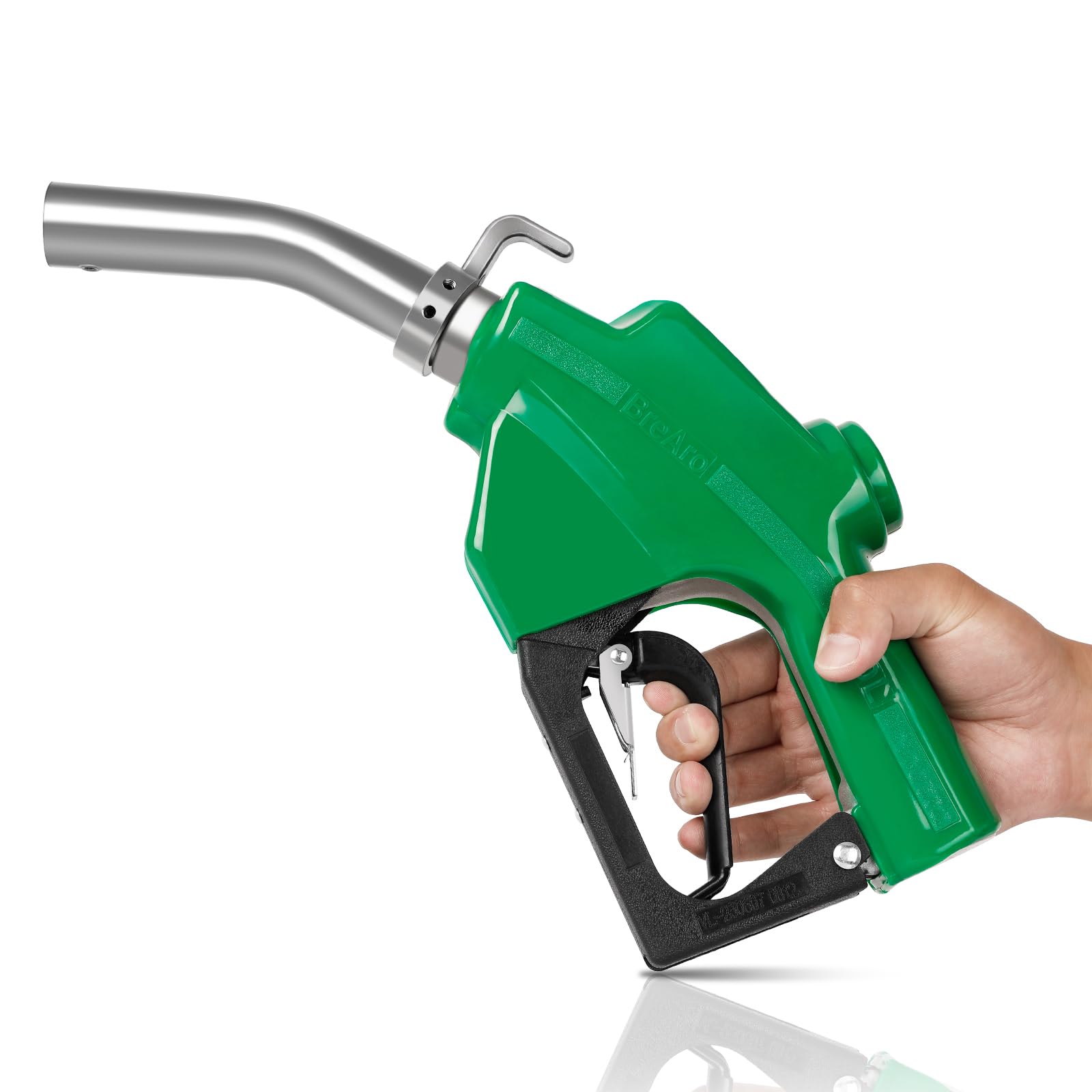 1 Inch Fuel Nozzle Auto Shut Off Fuel Transfer Nozzle Max Flow Rate 30Gpm With Aluminum Alloy Body, 3-Notch Hold Open Clip, And