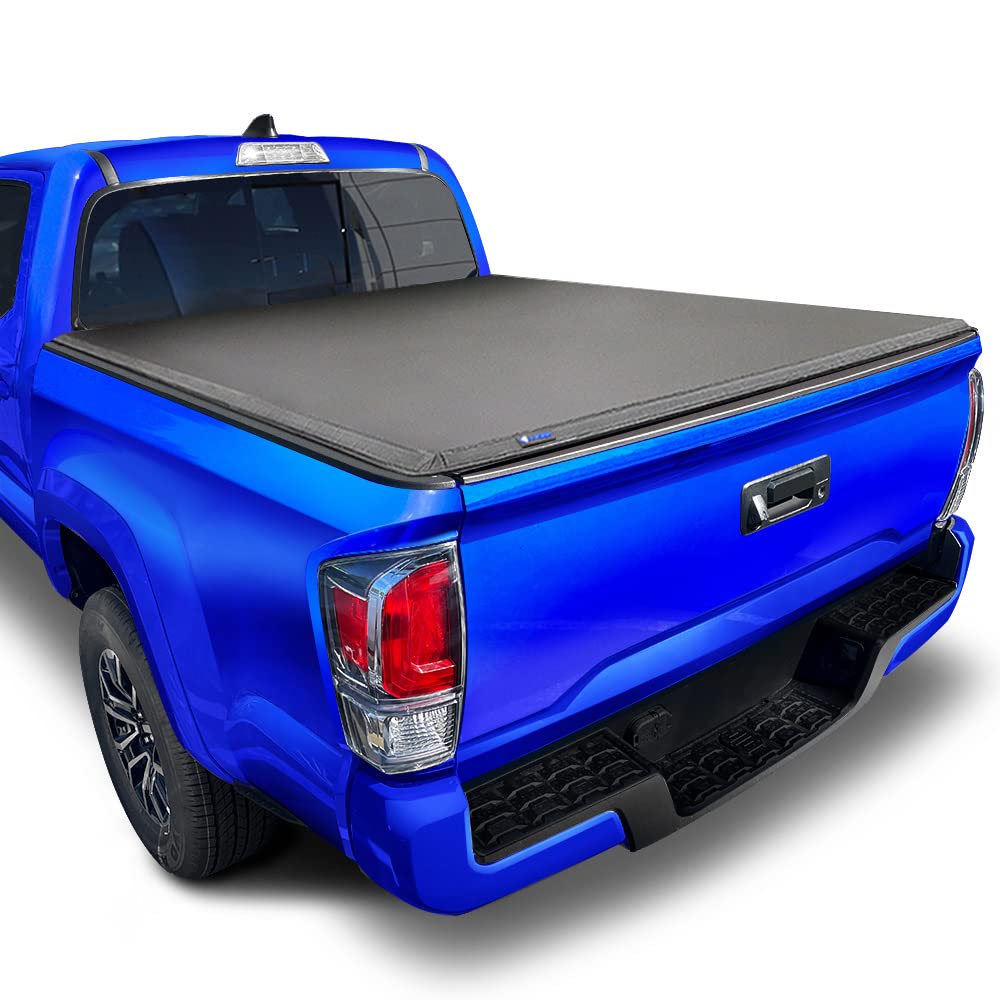 Tyger Auto T3 Soft Tri-Fold Truck Bed Tonneau Cover Compatible With 2005-2015 Toyota Tacoma | 5' (60'') Bed | Tg-Bc3T1030, Black