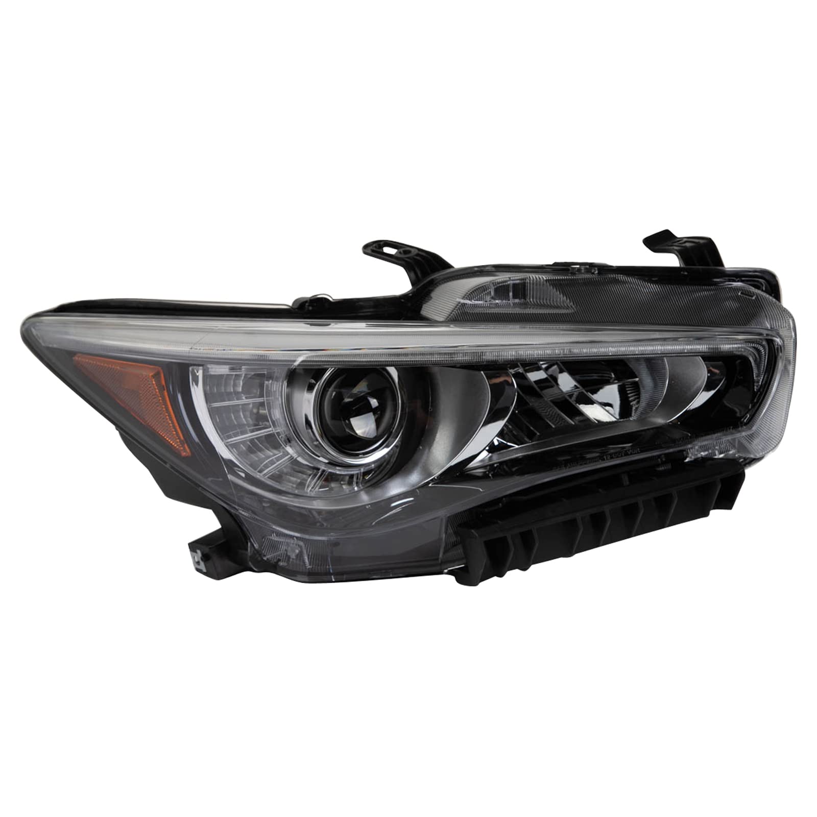 Trq Headlight Assembly Set Headlights Driver & Passenger Side Compatible With 2014-2017 Infiniti Q50 In2502157 In2503157