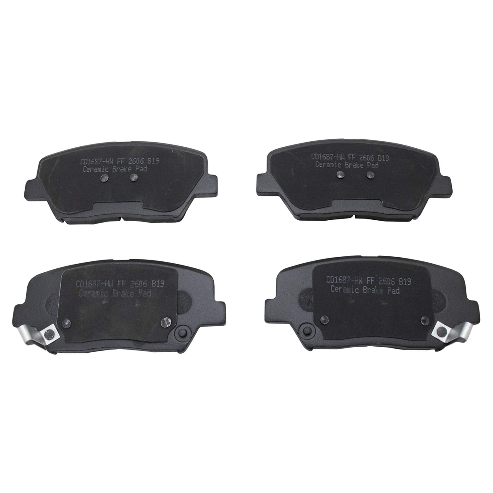 TRQ Front Brake Pads Ceramic Compatible with 2012-2017 Hyundai Azera 2010-2012 Santa Fe 2013-2018 Santa Fe Sport 2011-2015 Kia S