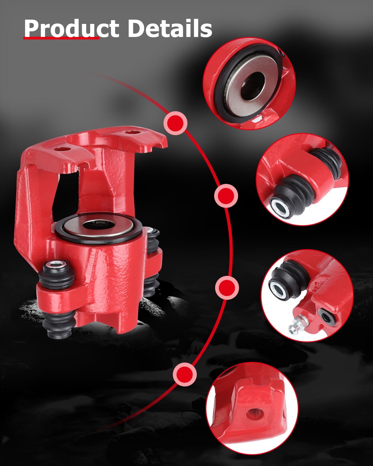 cciyu 18-4678 18-4679 Rear Left + Right Brake Calipers Without Bracket For Ford 1997-2004 For Lincoln 1998-2011