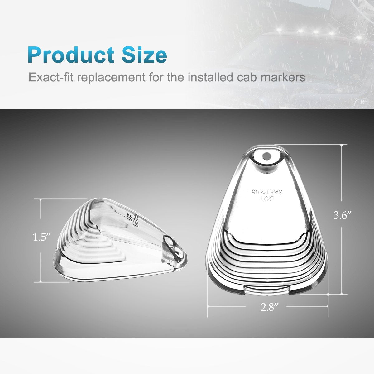 Partsam 5X Clear Cab Marker Light + 5X White 5050-Smd 194 168 T10 Led Bulb Compatible With Ford E150 E250 E350 E450 F150 F250 F3