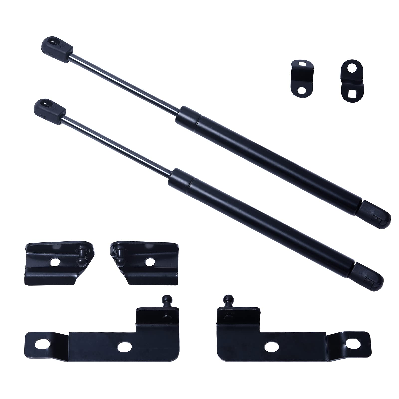 Pair of Front Bonnet Hood Shock Rod Kit Gas Charged Shock Dampers Spring Struts Bar Compatible with Nissan Navara Frontier D40 P