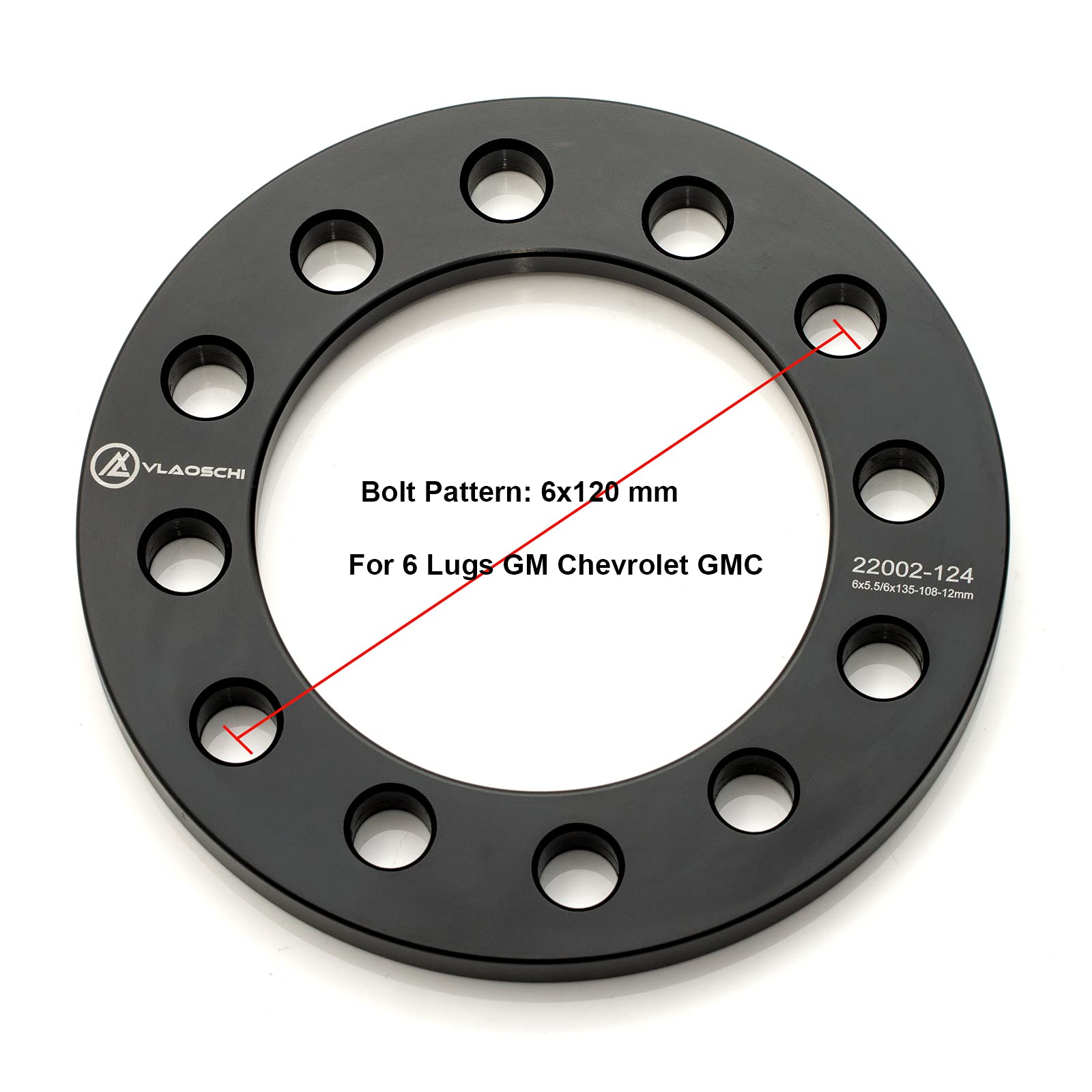 VLAOSCHI Black Forged 6x5 6x120 6x127 Wheel Spacers 1/2 Inch (12mm) Compatible with Chevy GMC 6 Lug for 2002-2009 Trailblazer |