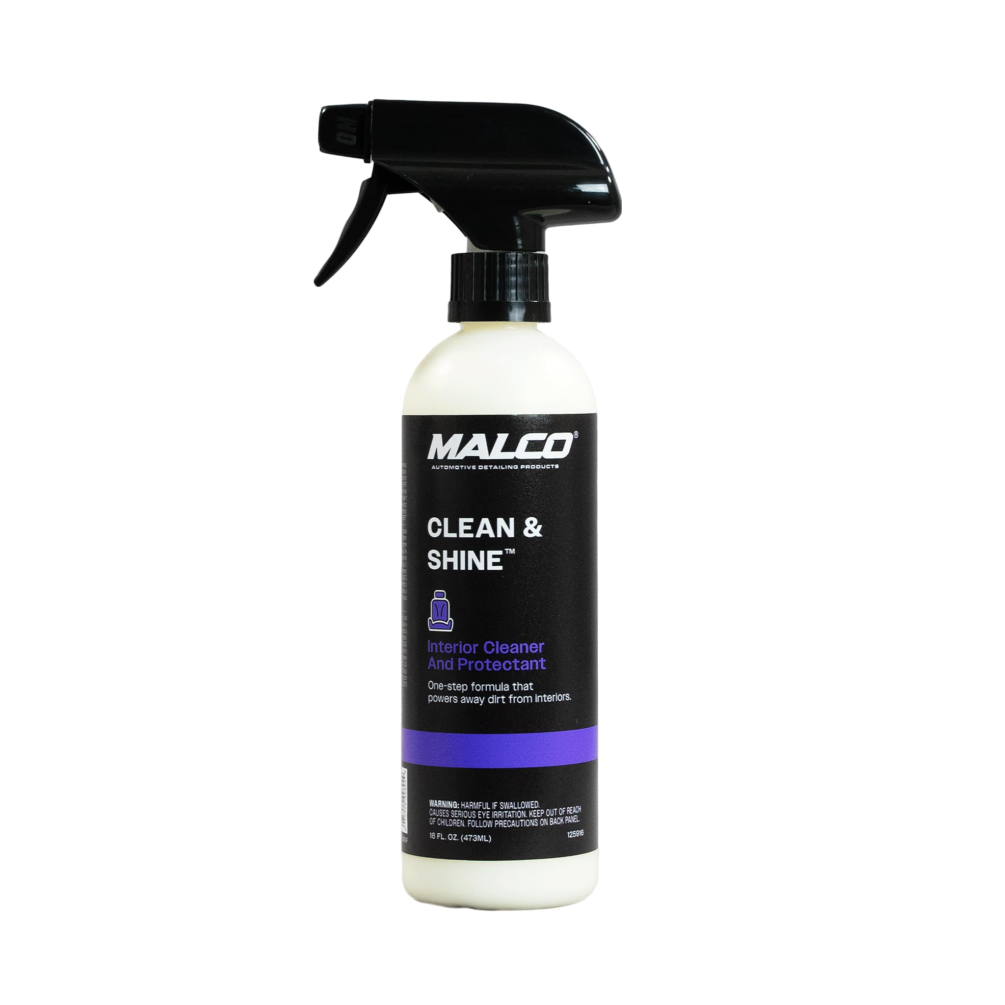 Malco Clean & Shine Interior Car Cleaner And Dressing - Restore Leather, Plastic And Vinyl Surfaces In Your Vehicle/Clean, Condi