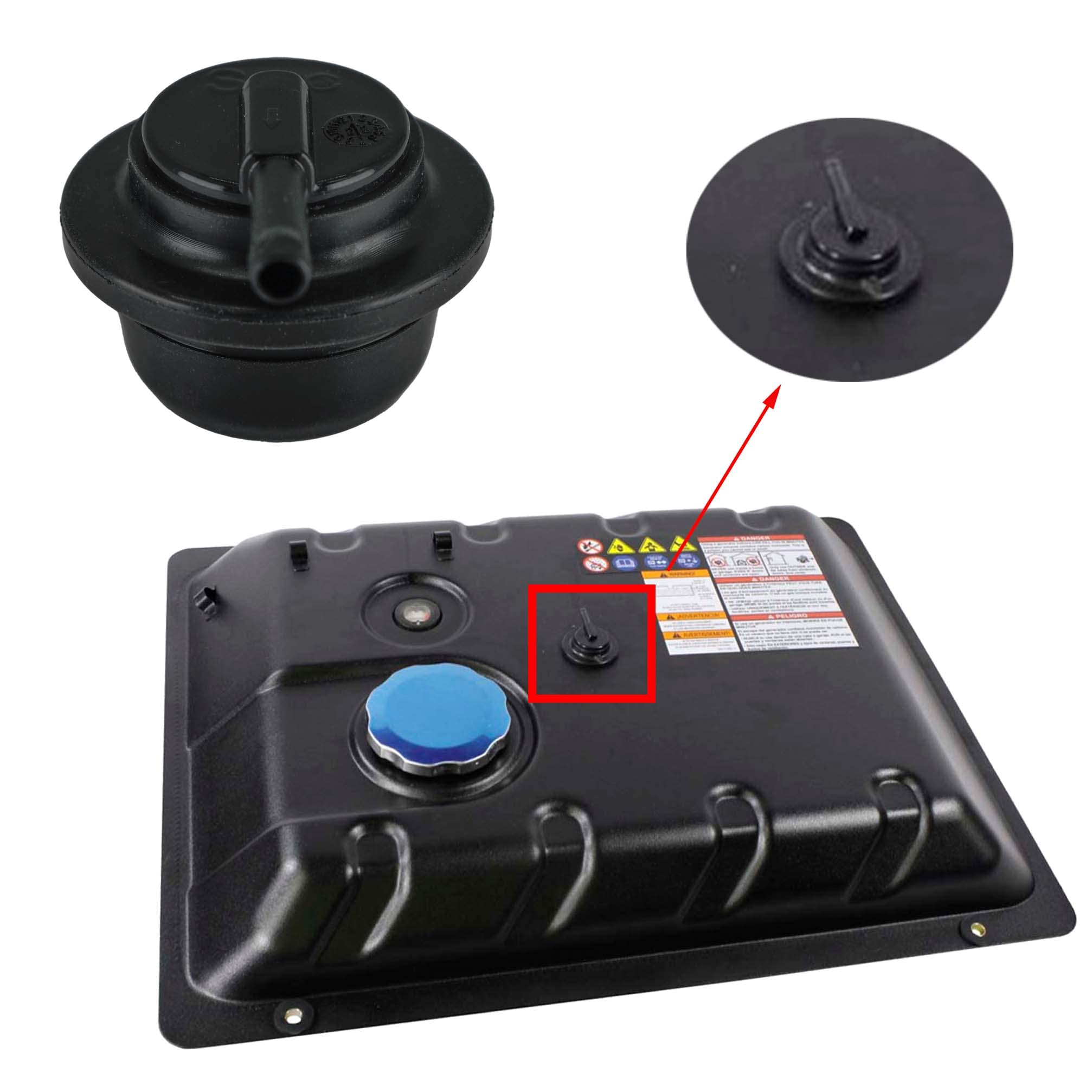 JMCHstore Gas Fuel Tank Vent Valve with Grommet for Generac GP5500/GP6500, Metal, Model OJ7901