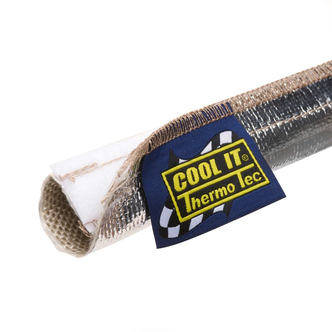 Thermo-Tec 14030 Express Sleeve Aluminized Hose And Wire Protection, 3' X 1/2- 1 I.D. , Silver