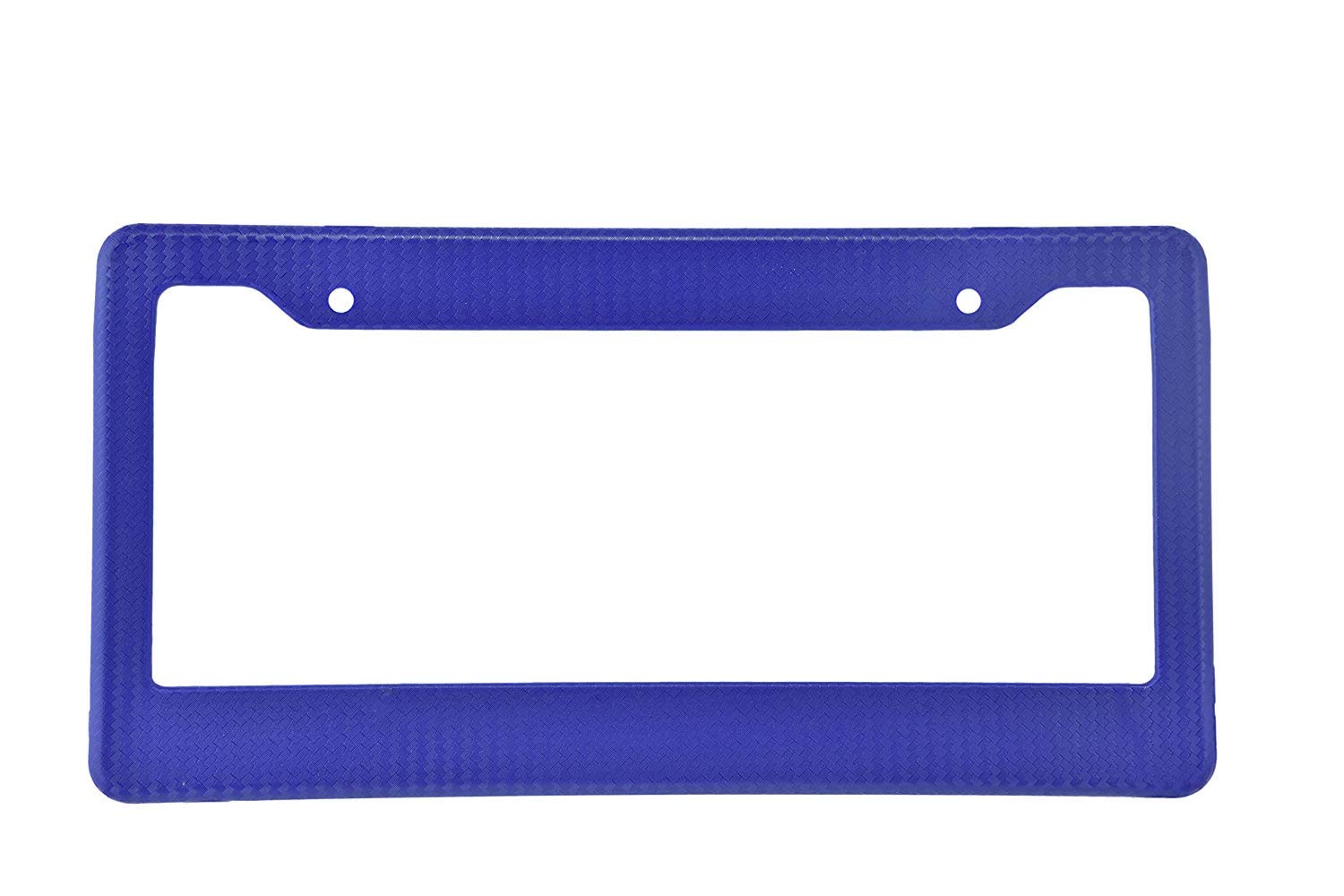 Blvd-Lpf Obey Your Luxury Car Carbon Fiber Painted Style Blue Front Rear License Plate Frame Cover With Screw (Pack Of 2)