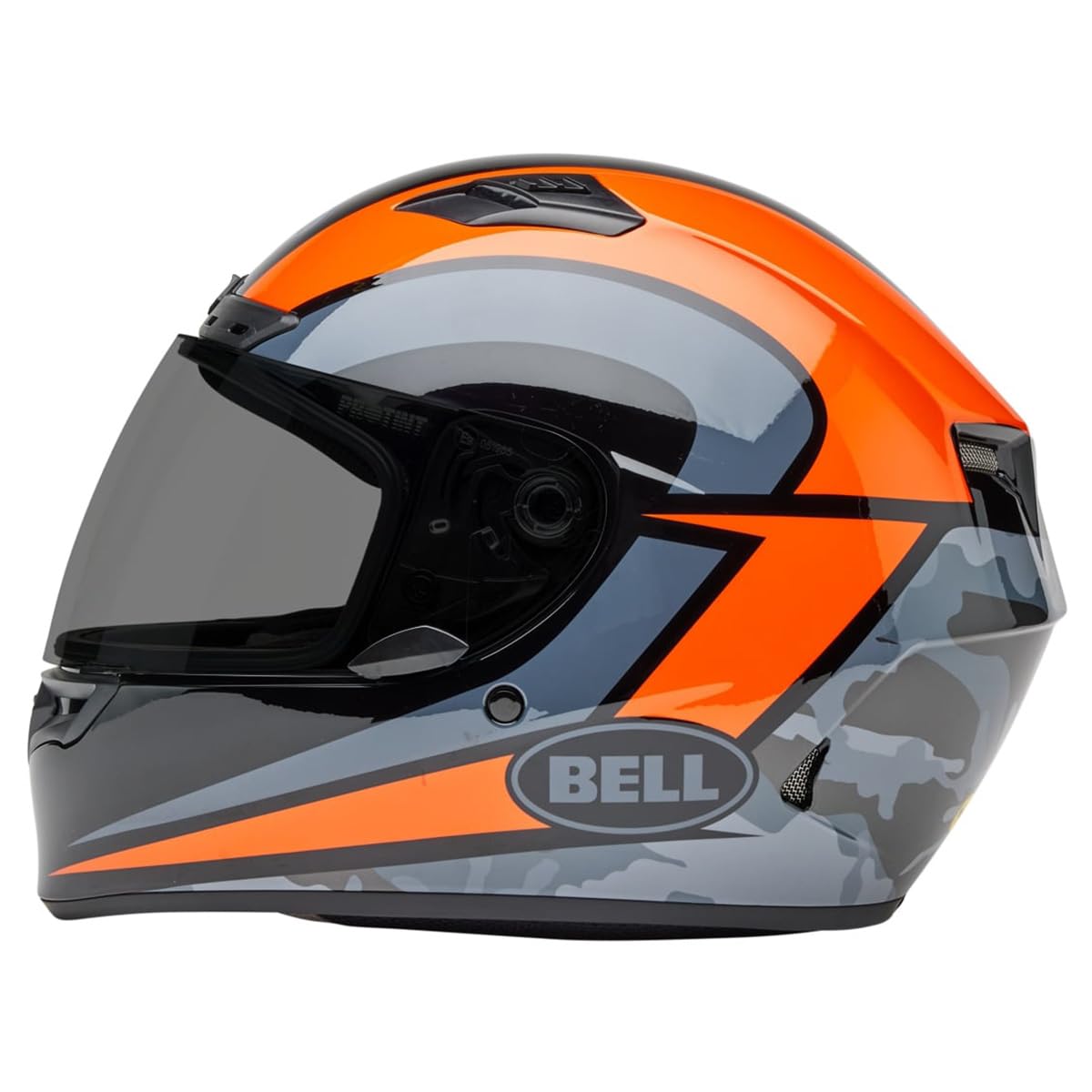 Bell Qualifier Dlx Mips Street Helmet (Gloss Blitz Orange/Black - 2X-Large)