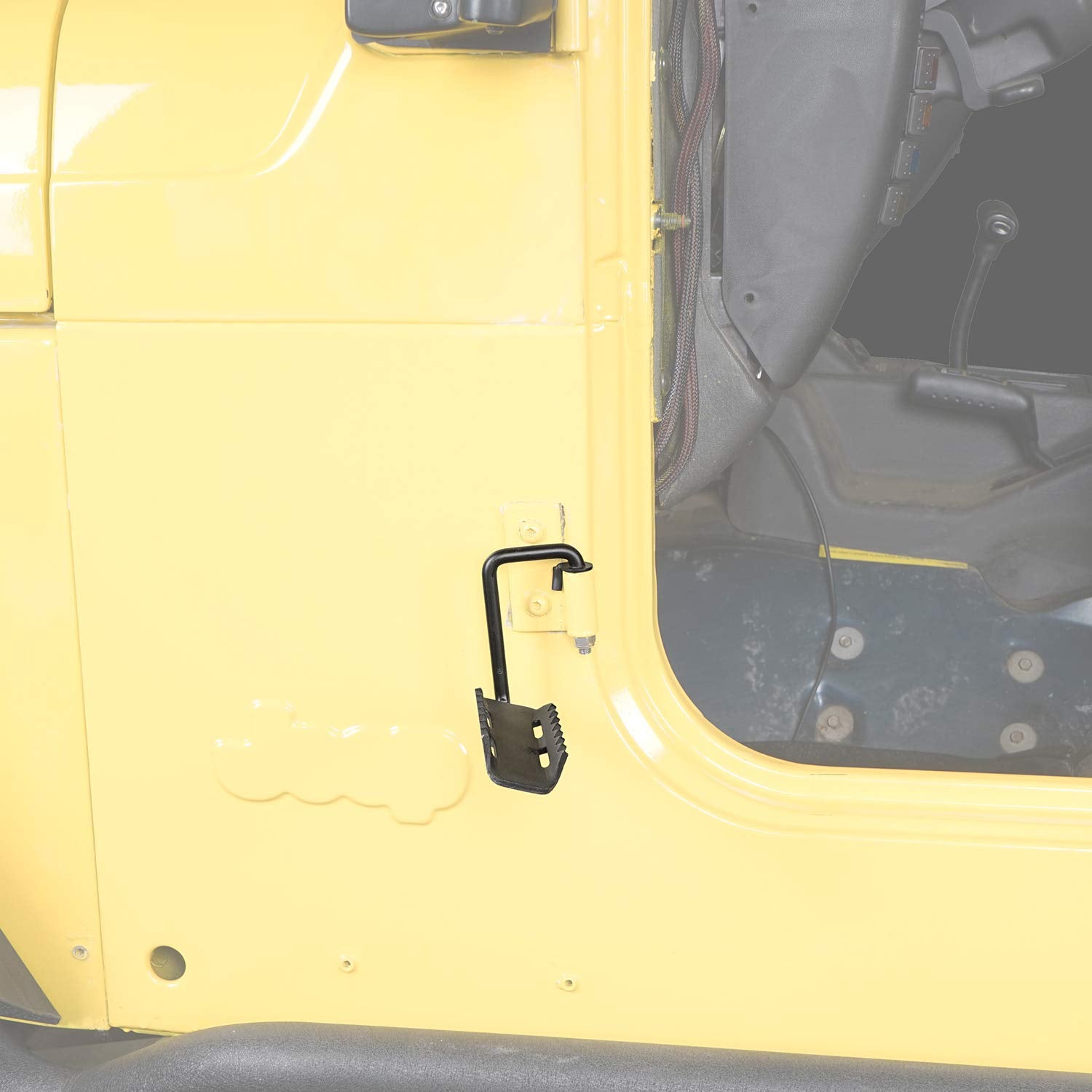 Hooke Road Wrangler Foot Pegs, Door Hinge Foot Rest Compatible With Jeep Tj Wrangler 97-06