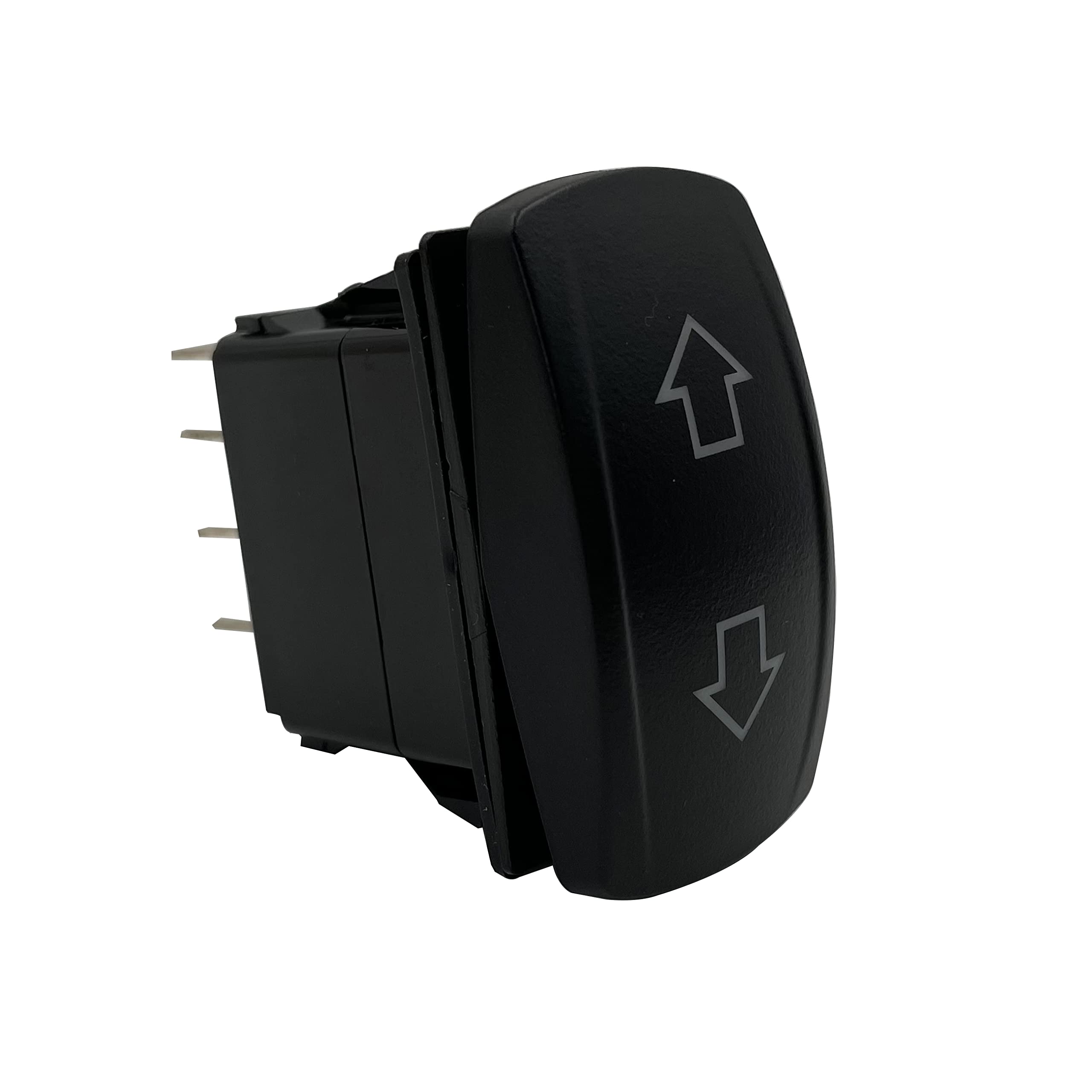 Bacautoparts 12V 24V Red Led Up Down Momentary Rocker Switch With Wires 7P (On)-Off-(On) Arrows Mom Switches For Car Boat Dump Trailer Camper Polaris Ranger Rzr Utv Atv Sxs