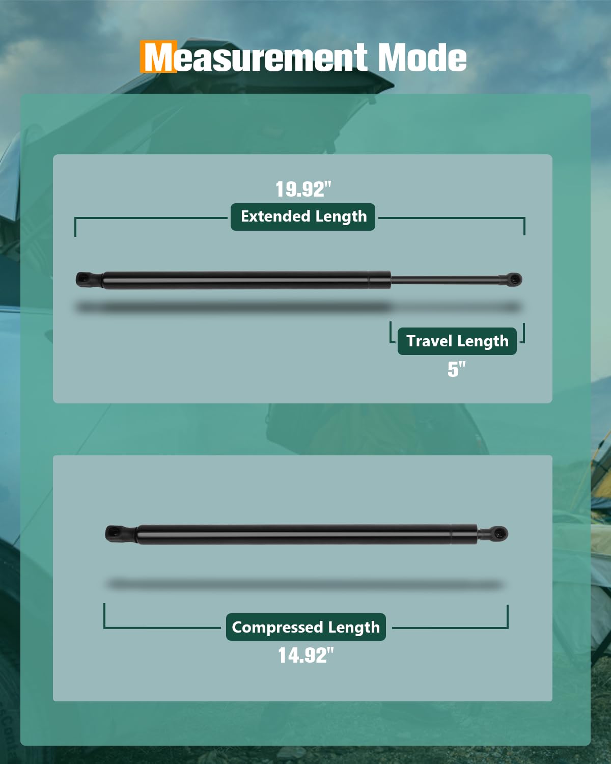 Scitoo Rear Left And Right Liftgate Lift Supports Struts Gas Springs Shocks Fit For Toyota Rav4 2012-2017 -Replace 6842(2Pc Set)
