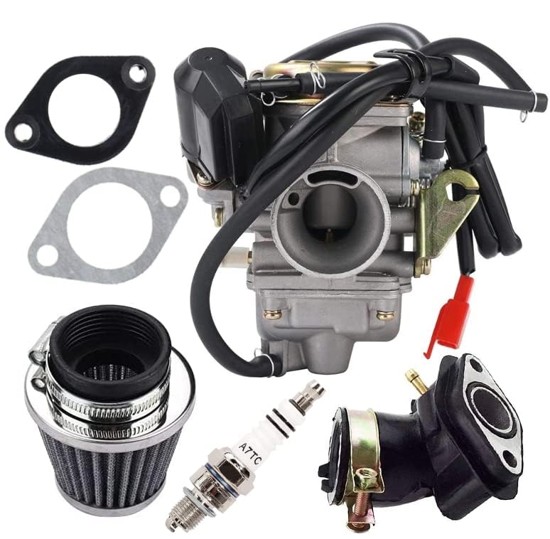 Gy6 Carburetor Compatible With 150Cc Qmj152/157 Qmi152/157 4 Stroke Engines Scooter Atv Kart Moped Utv 4 Wheeler Kazuma Baja Kymco Taotao