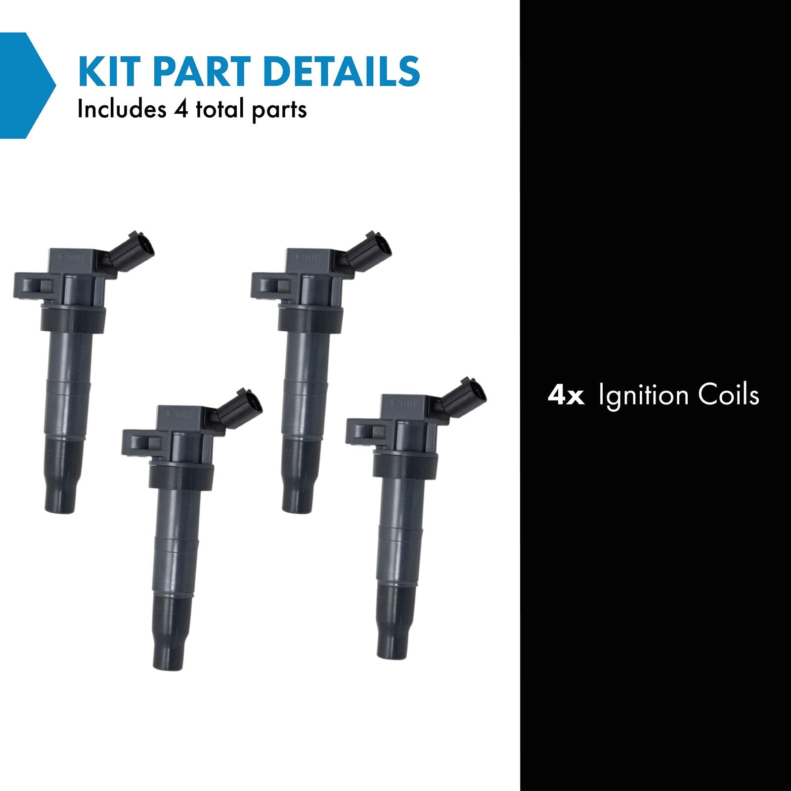 Trq Ignition Coil Set Compatible With 2013-2015 Hyundai Santa Fe Sport 2011-2014 Sonata 2011-2015 Kia Optima 2011-2016 Sportage