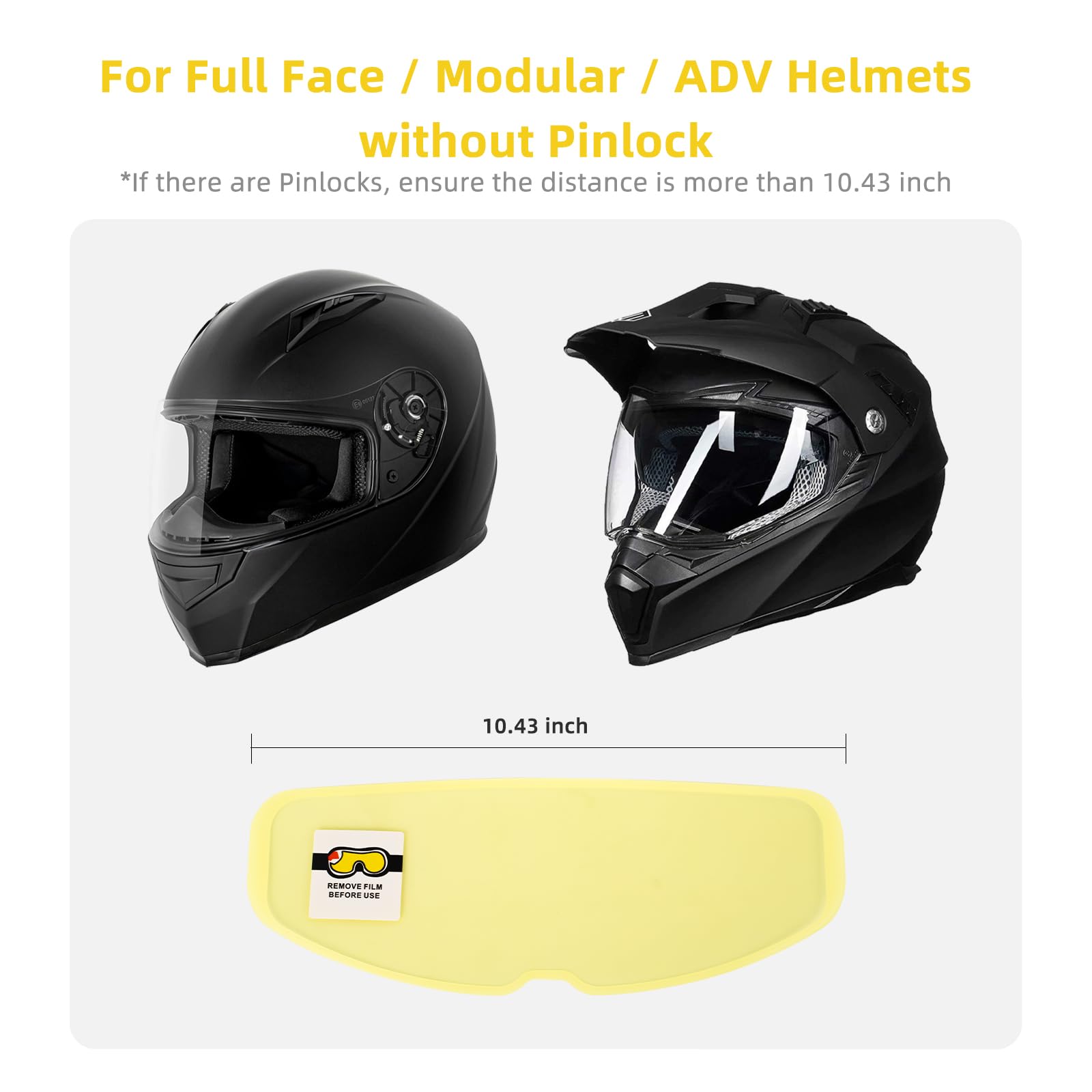 Soman Universal Motorcycle Helmet Anti Fog Film, Adhesive Anti Fog For Motorcycle Helmet Visor Shield Compatible With Rf1200 X14 Xd-4 Mx-9 Xg 100 K6 I90 Strada Ii (Transparent)