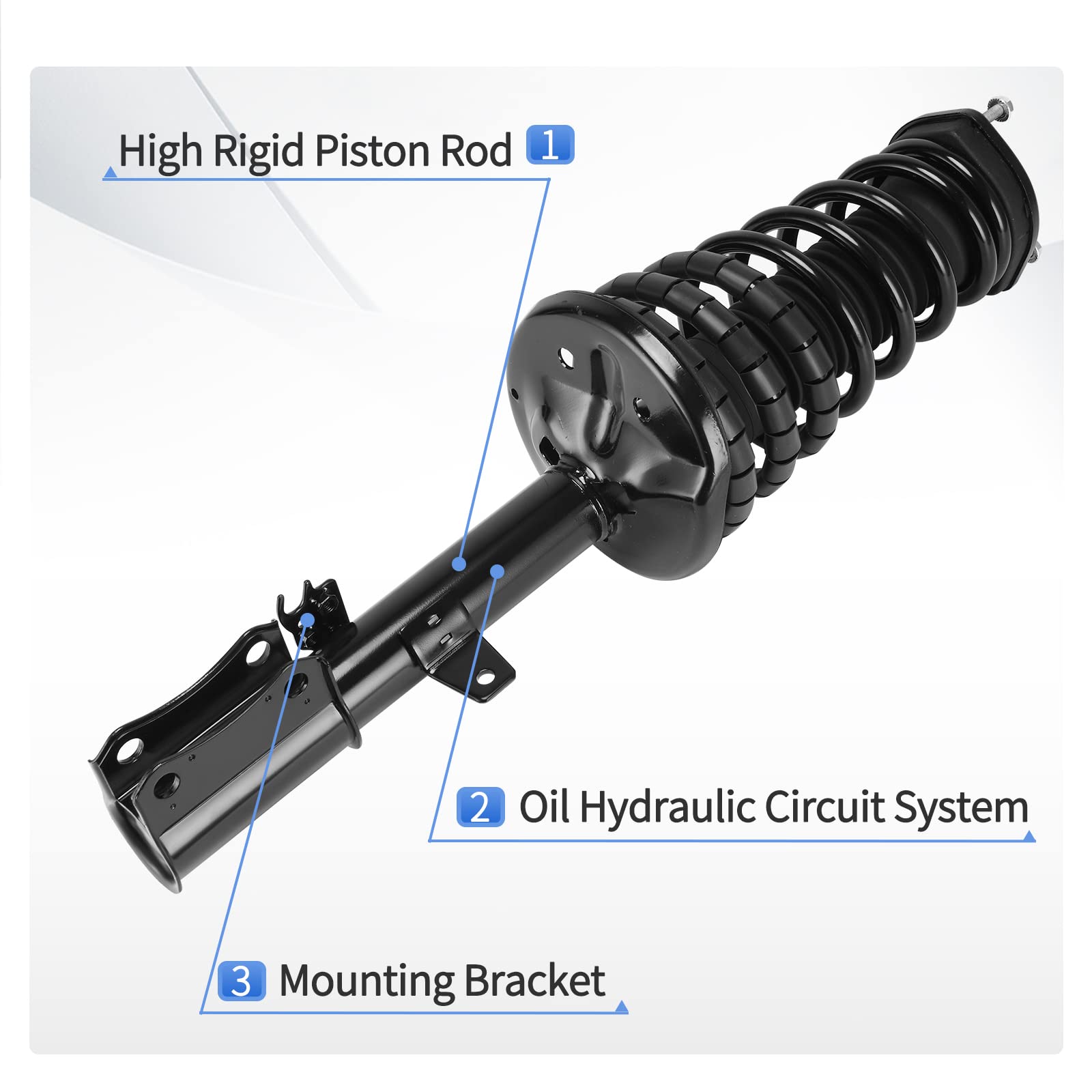 Yitamotor Complete Struts Rear Strut Shocks Compatible With 1992-1994, 1997-2001 Camry 3.0L, 1997-2003 Avalon, 1992-2001 Lexus E