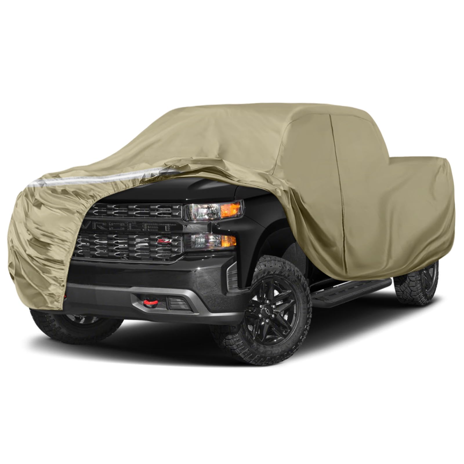 Waterproof Truck Covers Replace for Ford F150 / Dodge Ram 1500 CrewCab 6.5 ft, Multilayer Heavy Duty with Cotton Liner Truck Cov