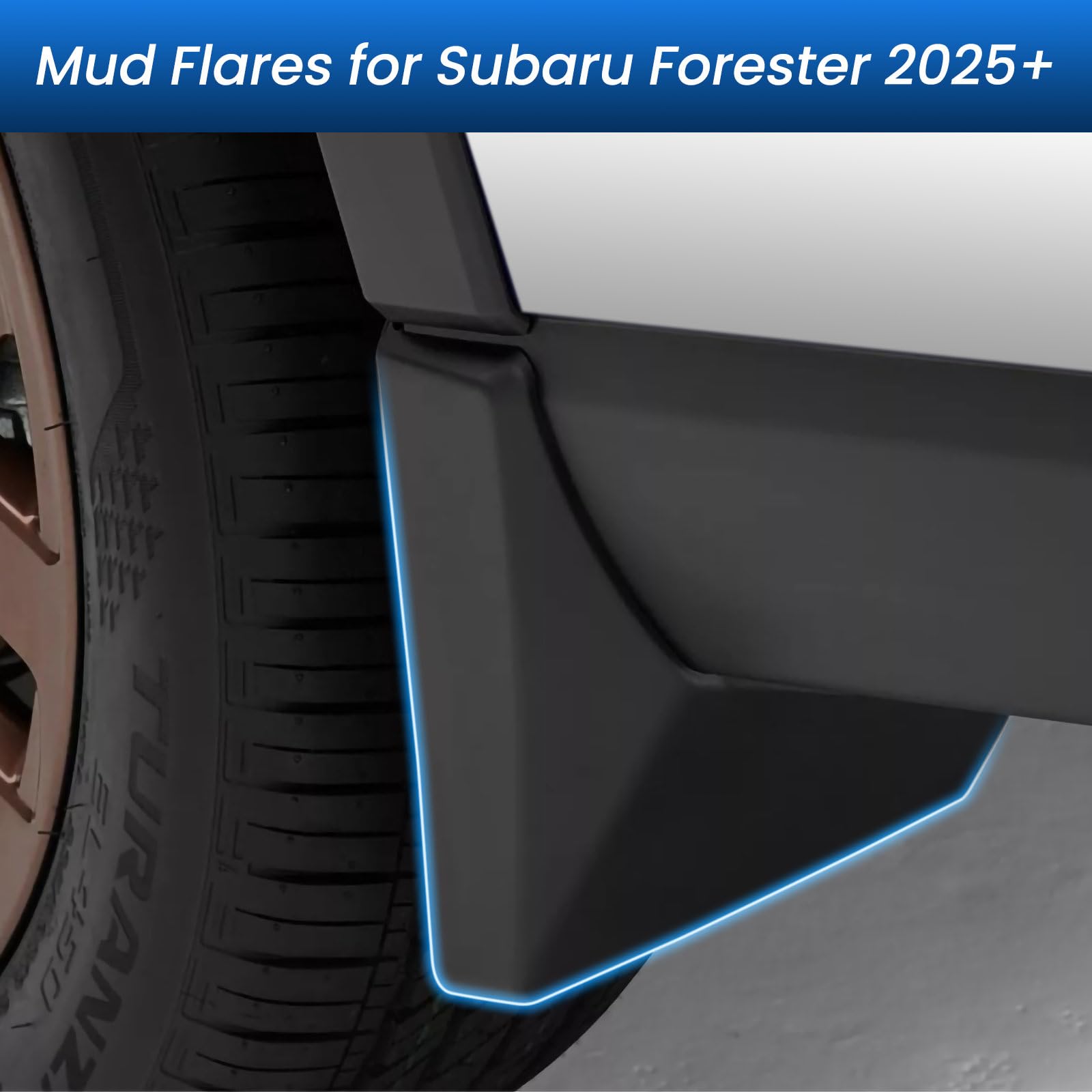 TECHPICCO Mud Flaps Fit for Subaru Forester 2025+, Mud Guards 4pcs Fender Guards Compatible with Subaru Forester Accessories 202