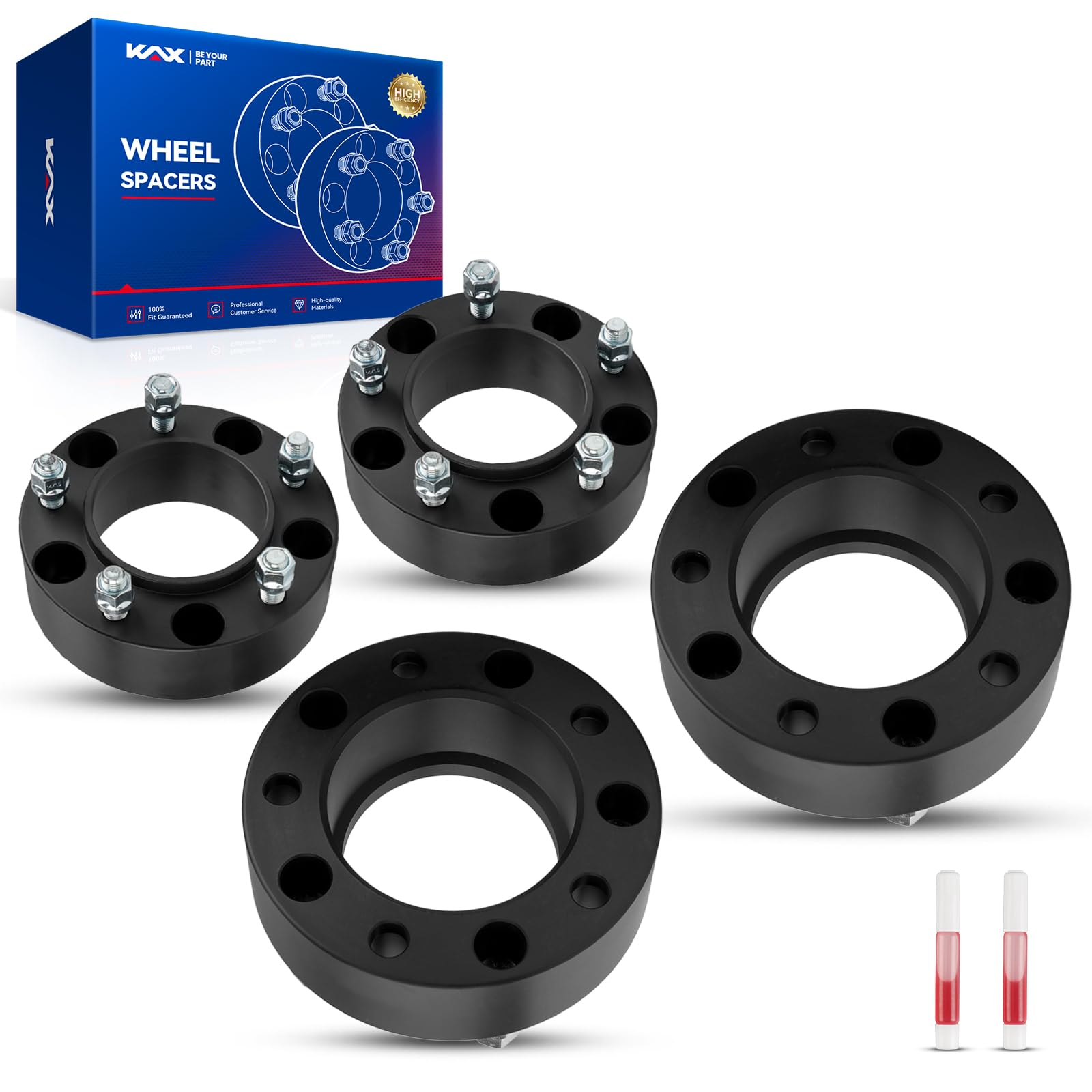 Kax 5X150 Wheel Spacers,2'' Hub Centric Wheel Spacer Adapters With M14X1.5 Studs 110Mm Hub Bore,Fit For Tundra, Sequoia, Land Cr