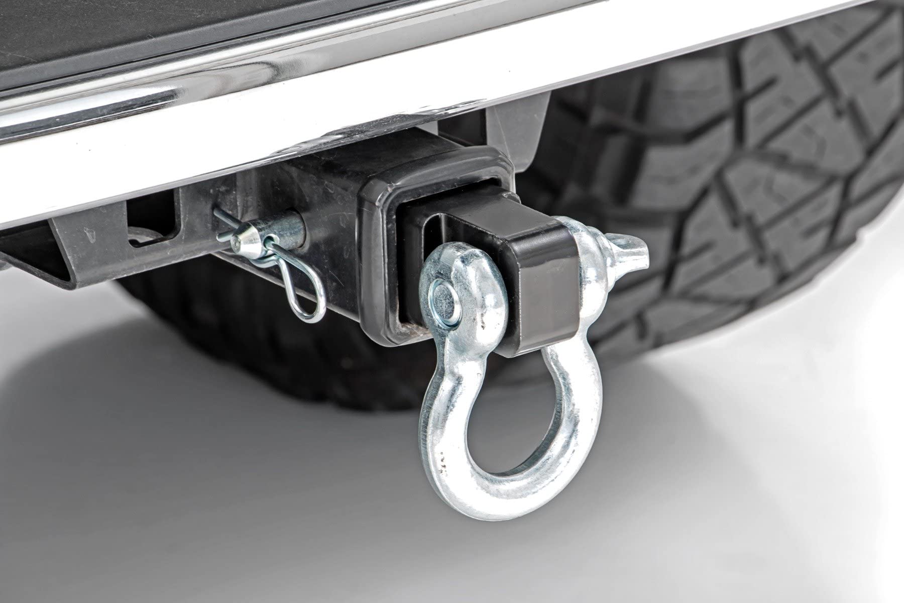 Rough Country 2 Receiver D-Ring Shackle Kit | Hitch Pin Included - RS157A,Black