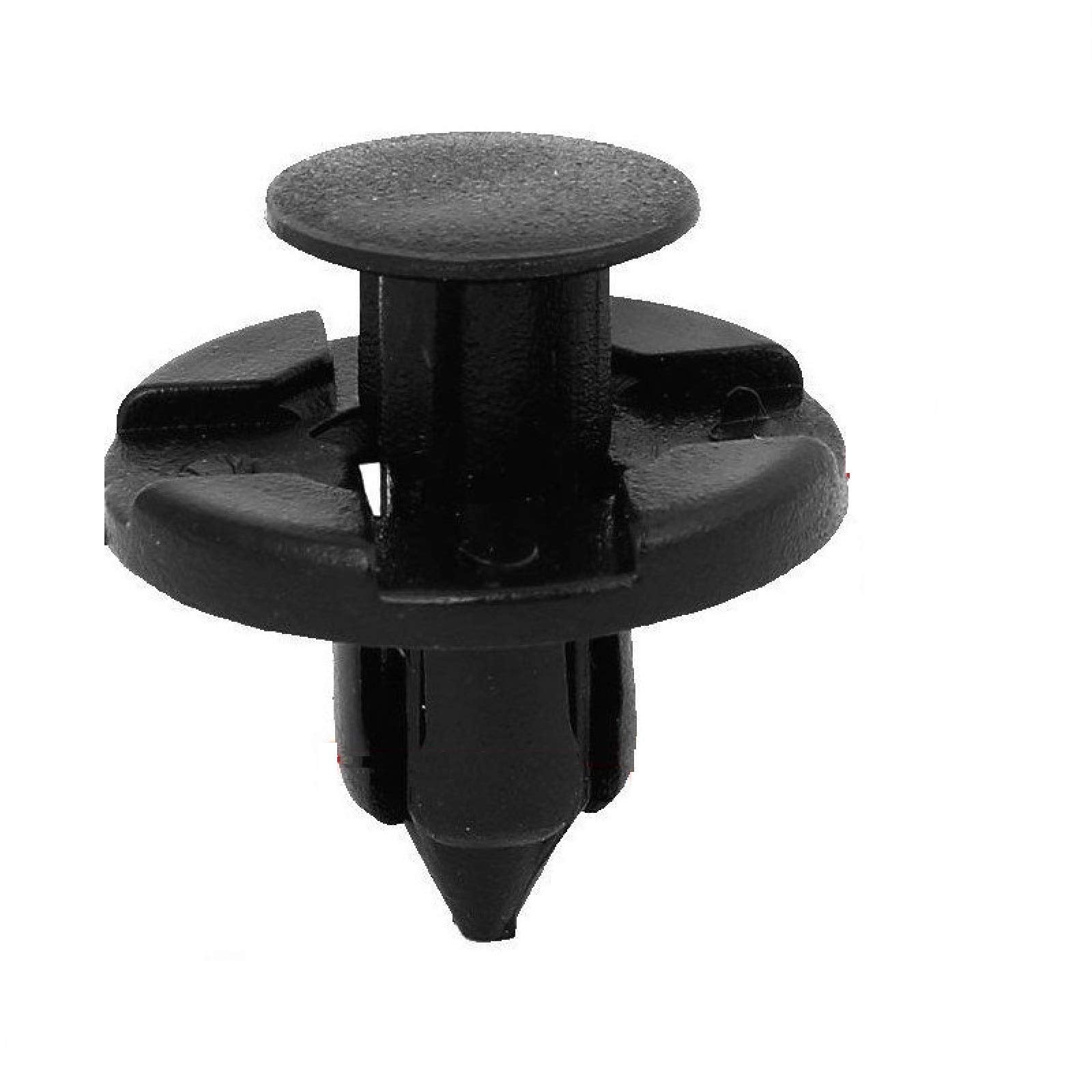 100Pcs- Nylon Fender Trim Panel Bumper Shield Retainer Fastener Rivet Push-Type Clips For 8Mm Hole Fit Nissan Infiniti 01553-093