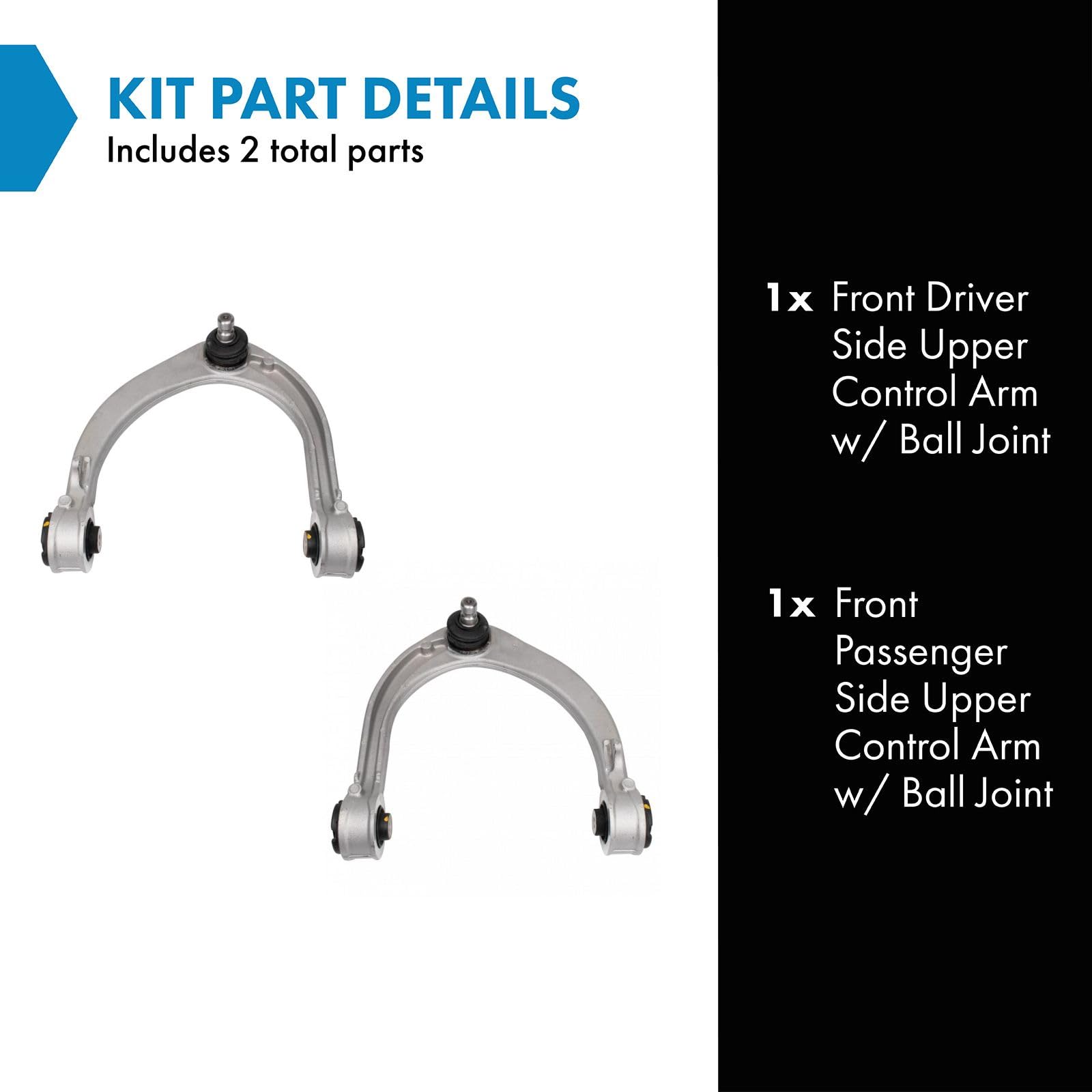 Trq Front Upper Control Arm With Ball Joint Set Compatible With 2017-2020 Land Rover Discovery 2013-2019 Range Rover 2014-2020 R