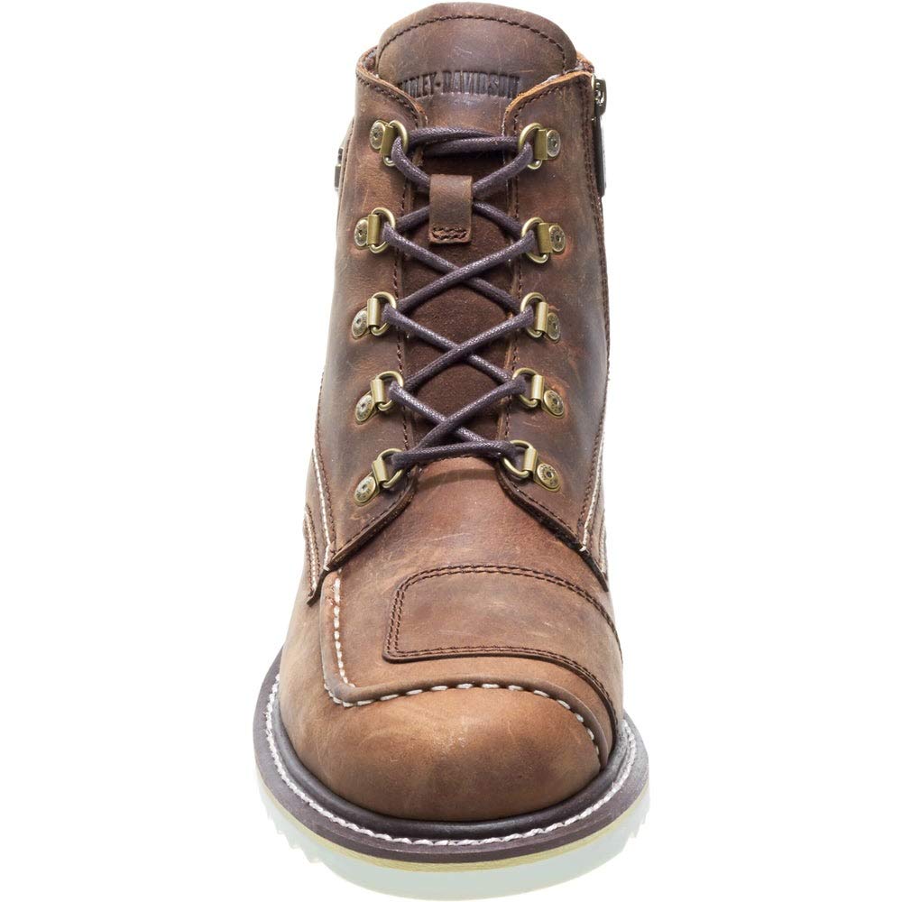 Harley-Davidson Footwear Men'S Hagerman Leather Motorcycle Wedge Boot, Brown, 12