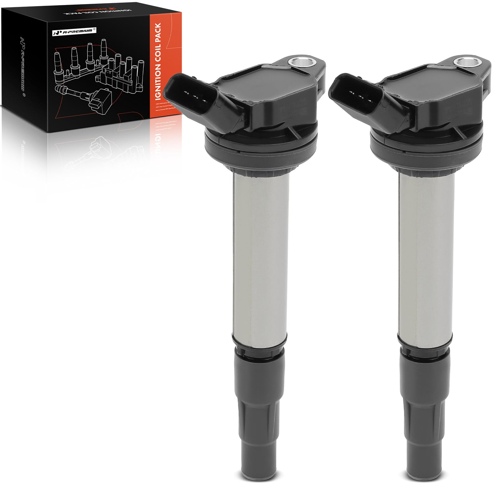A-Premium 2Pcs Ignition Coil Packs Compatible With Toyota, Pontiac, Lexus & Scion Vehicles - 1.8L 2.0L - Corolla 2009-2019, Matr