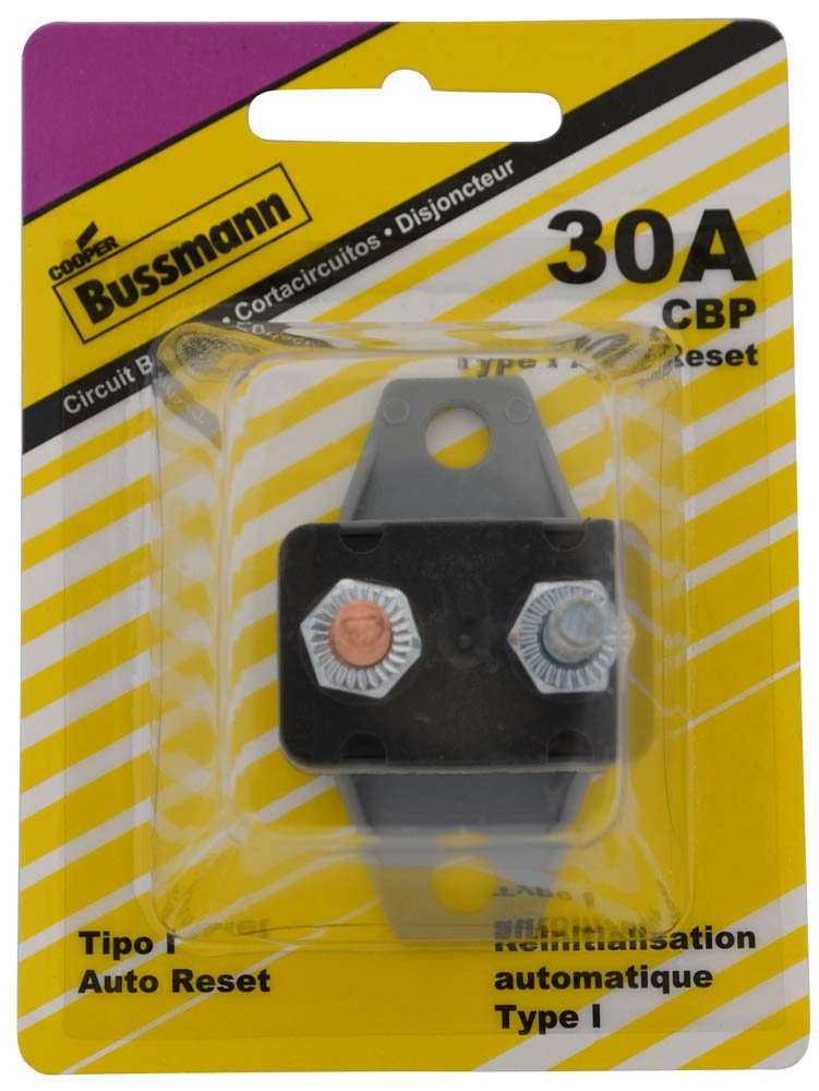 Bussmann (Bp/Cbp-30Ba-Rp) 30 Amp Type-I Plastic Circuit Breaker With Crosswise Bracket
