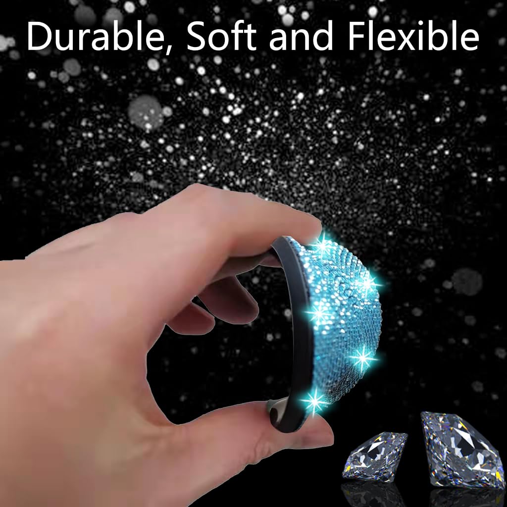 Nbtepem 2Pcs Bling Car Cup Holder Coaster, 2.75 Inch Anti-Slip Shockproof Universal Fashion Car Coasters Insert Bling Crystal Rh