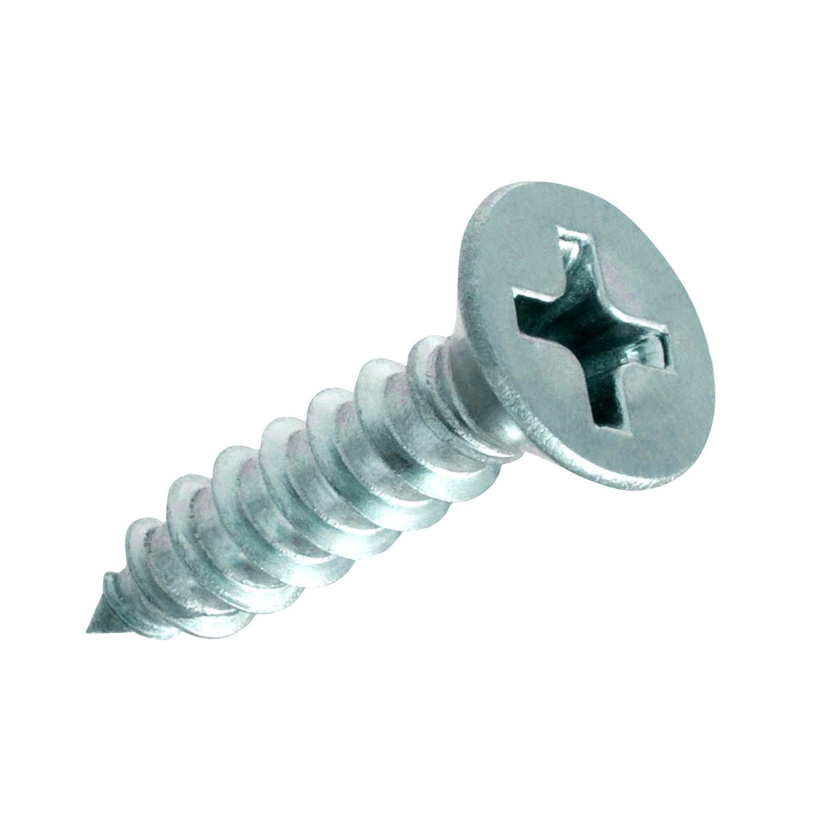 Rok Hardware #6 x 5/8' Flat Head Phillips Deep Thread Wood Screws Nickel (Zinc Finish) - Super Value 100 Pack