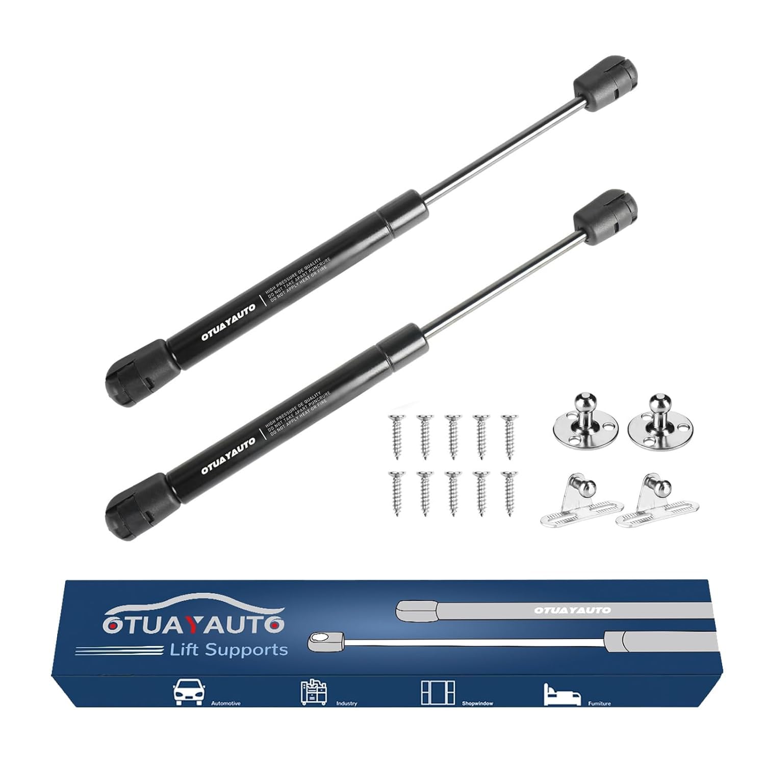 Otuayauto 10 Inch Gas Strut - 45N/10Lbs Universal Lift Support - For Cabinet Lid, Toy Tool Box, Door Piston Opener,Stay Hinge Li