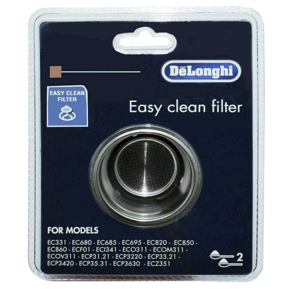 De'Longhi Easy Clean 2-Cup Coffee Filter 5513281001 - Durable, Compact Design, Perfect for Home Brewing
