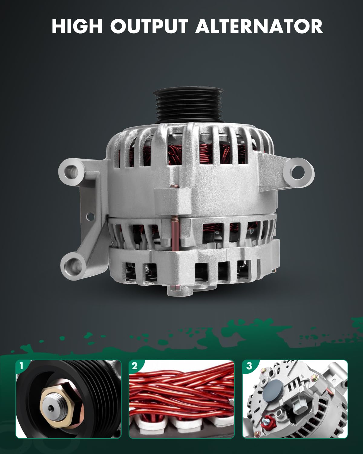 SCITOO Alternator Fit for Ford Escape for Mazda for Tribute 3.0L 01 02 03 04-12V 110Amp CW 6-Groove Pulley, Replace OE 8259 1L8U