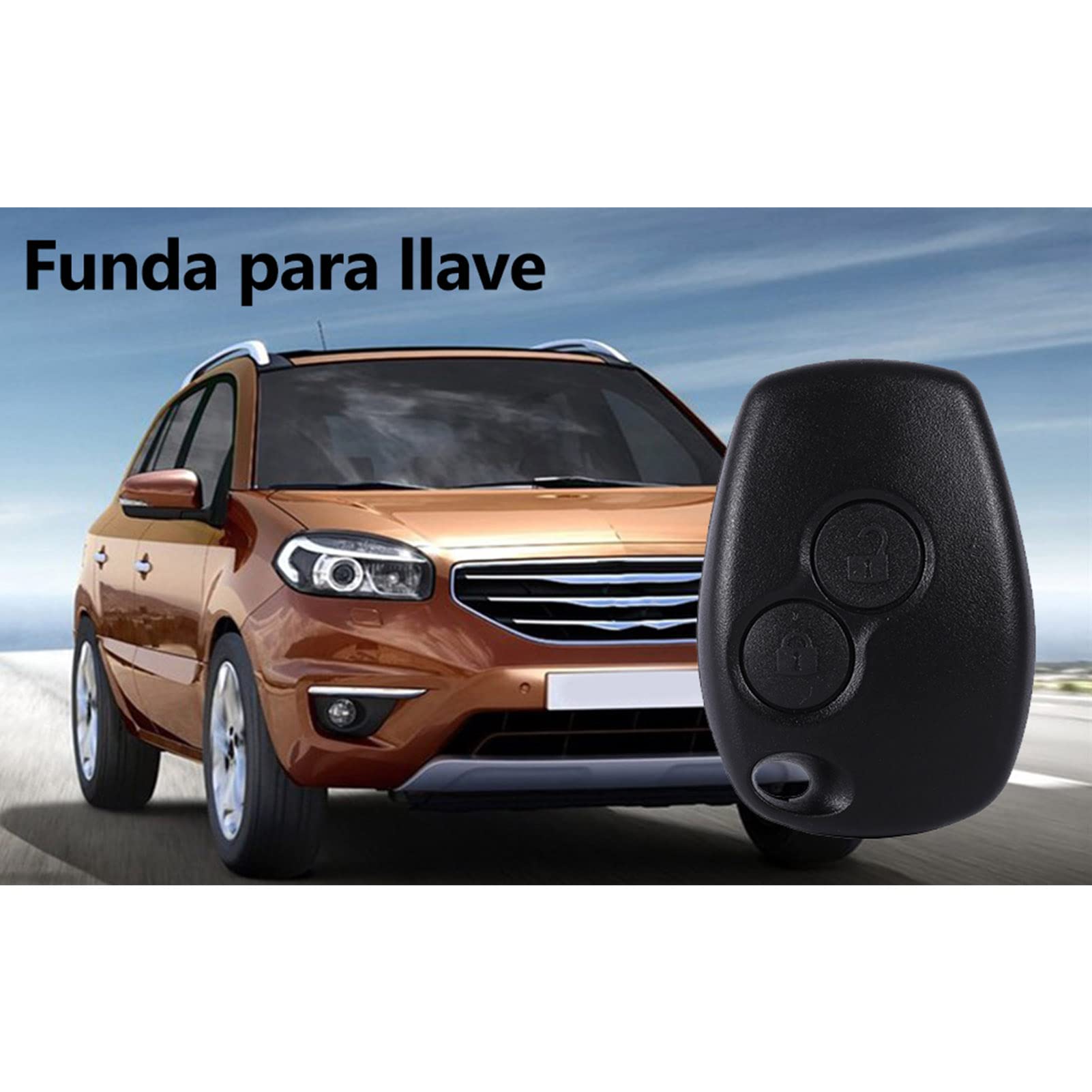 Qiilu 2 Button Key Fob For Renault Clio Iii 2006-2010 For Renault Kangoo Ii 2009-2012 For Reanult Master 2010- For Renault Modus Remote 2 Buttons Auto Car Key Fob Shell Cover Case Replacement