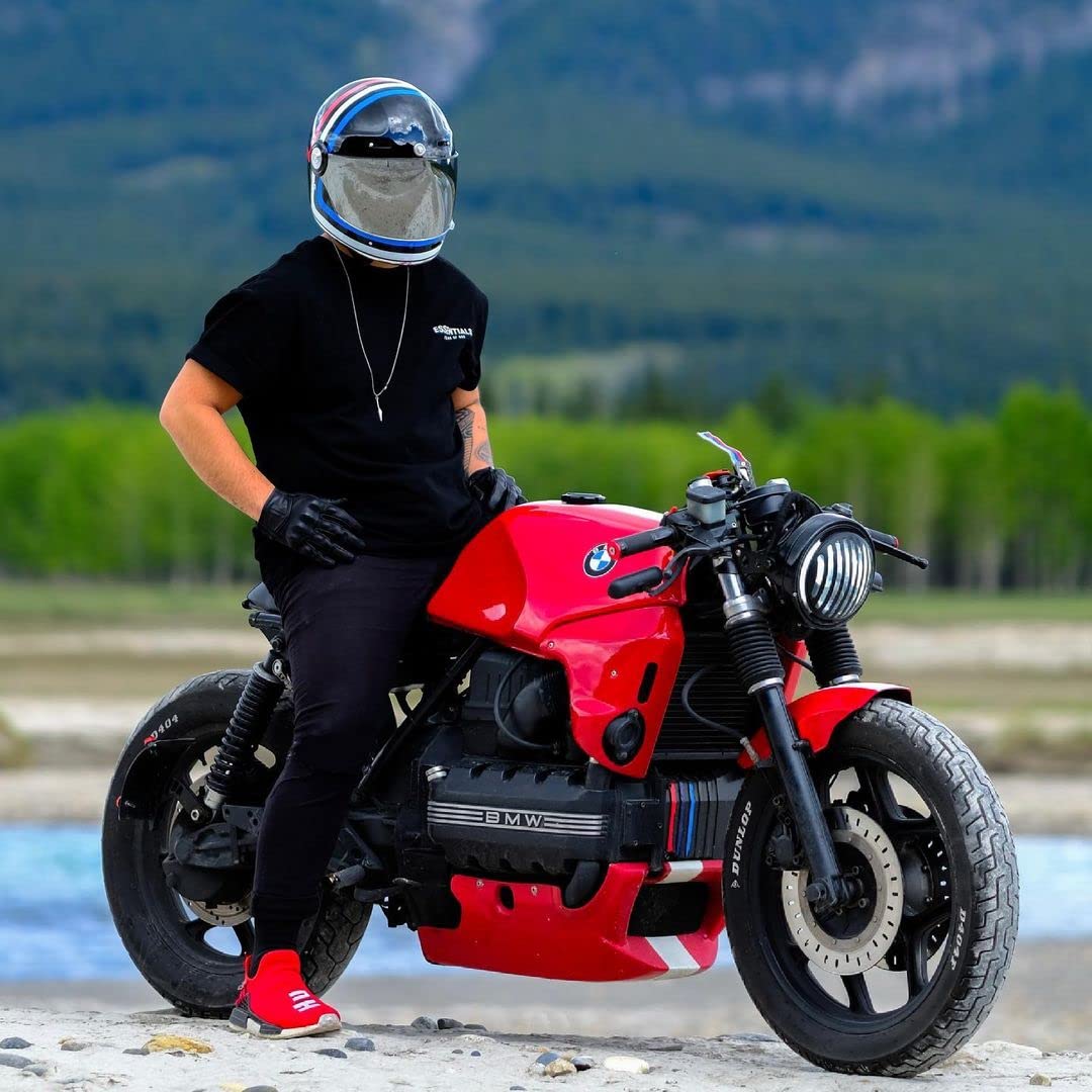 Harssidanzar Motorcycle Gloves For Men,Leather Touch Screen Riding Driving Gloves Gm028,Black, Size Xs