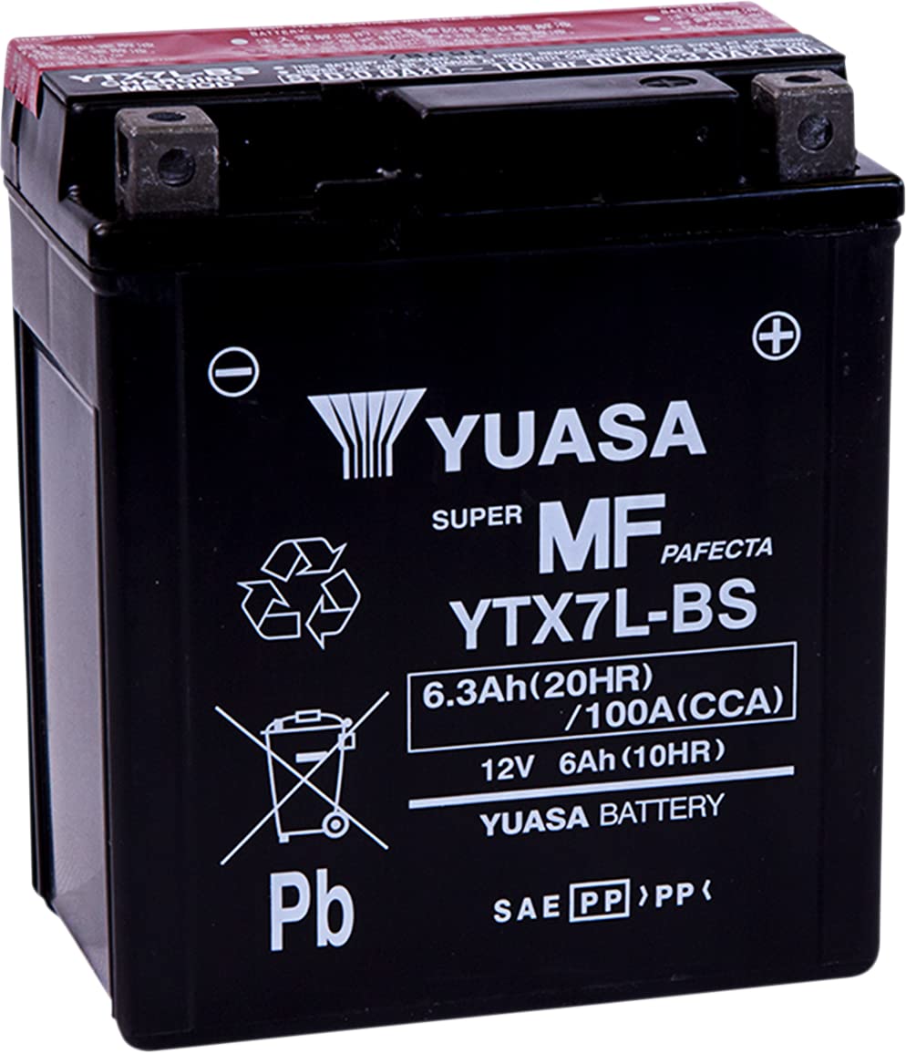 Yuasa YUAM327BS YTX7L-BS Maintenance Free AGM Battery with Acid pack
