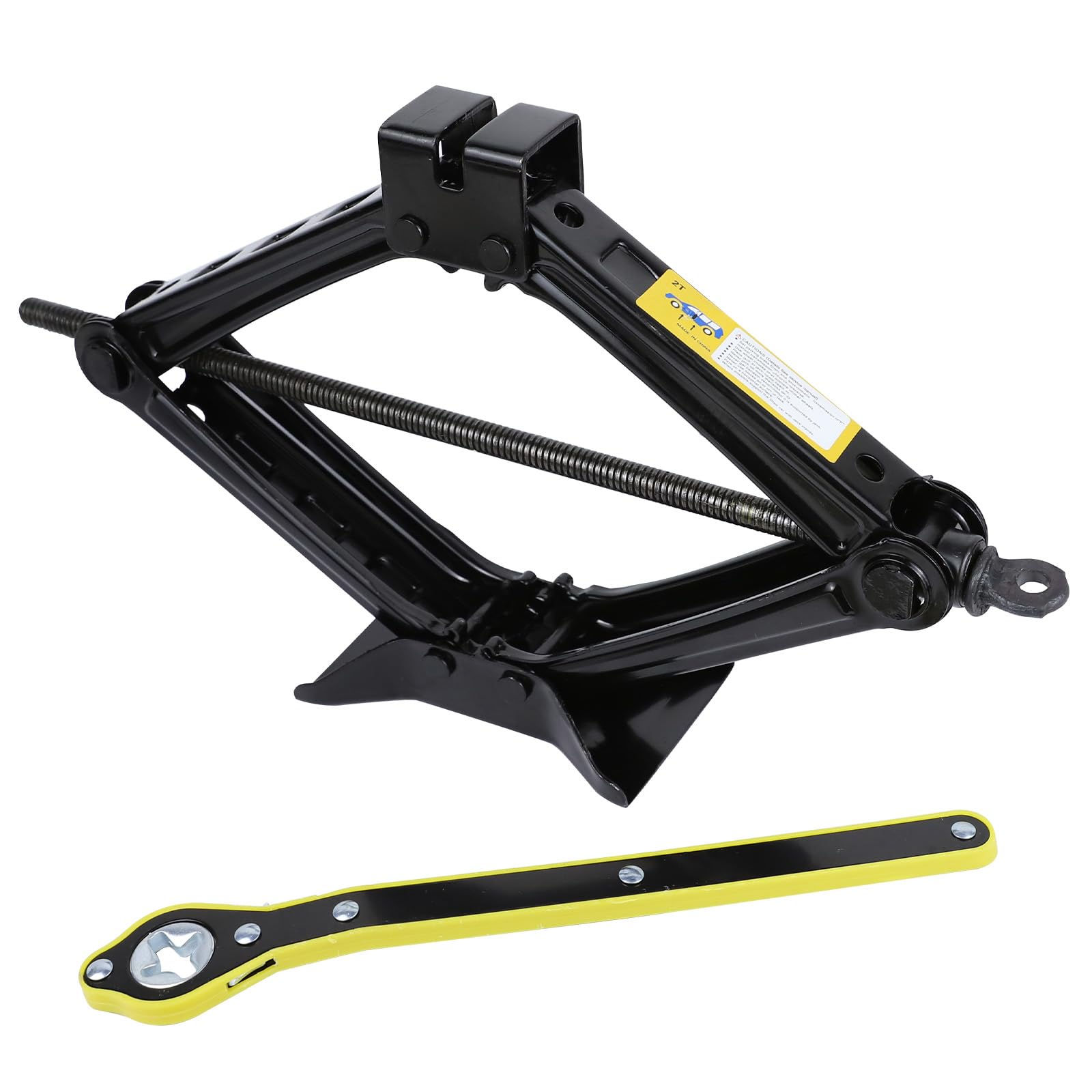 Hovom Scissor Jack for Car, 2 Ton (4409 lbs) Car Jack Kit with Ratchet Wrench, Lift Jacks Tool for Tire Changing Repair with Lab
