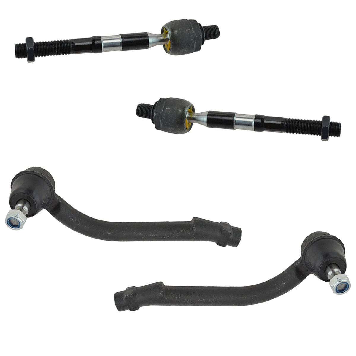 Trq Front Tie Rod Set Compatible With 2007-2012 Hyundai Santa Fe 2011-2013 Kia Sorento