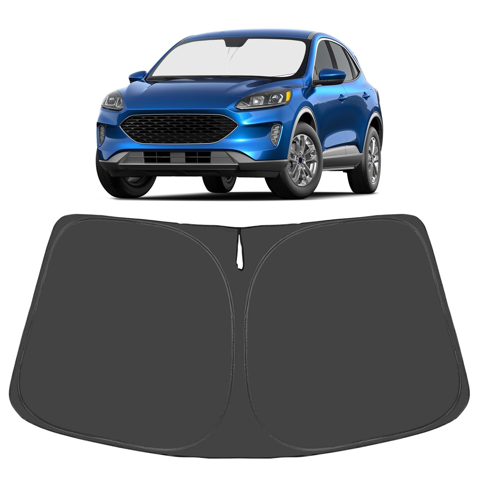 Proadsy 2025 Upgrade Windshield Sunshade Custom For Ford Escape 2020-2024 2025 Block Sun & Uv Foldable Front Window Car Shade Pr