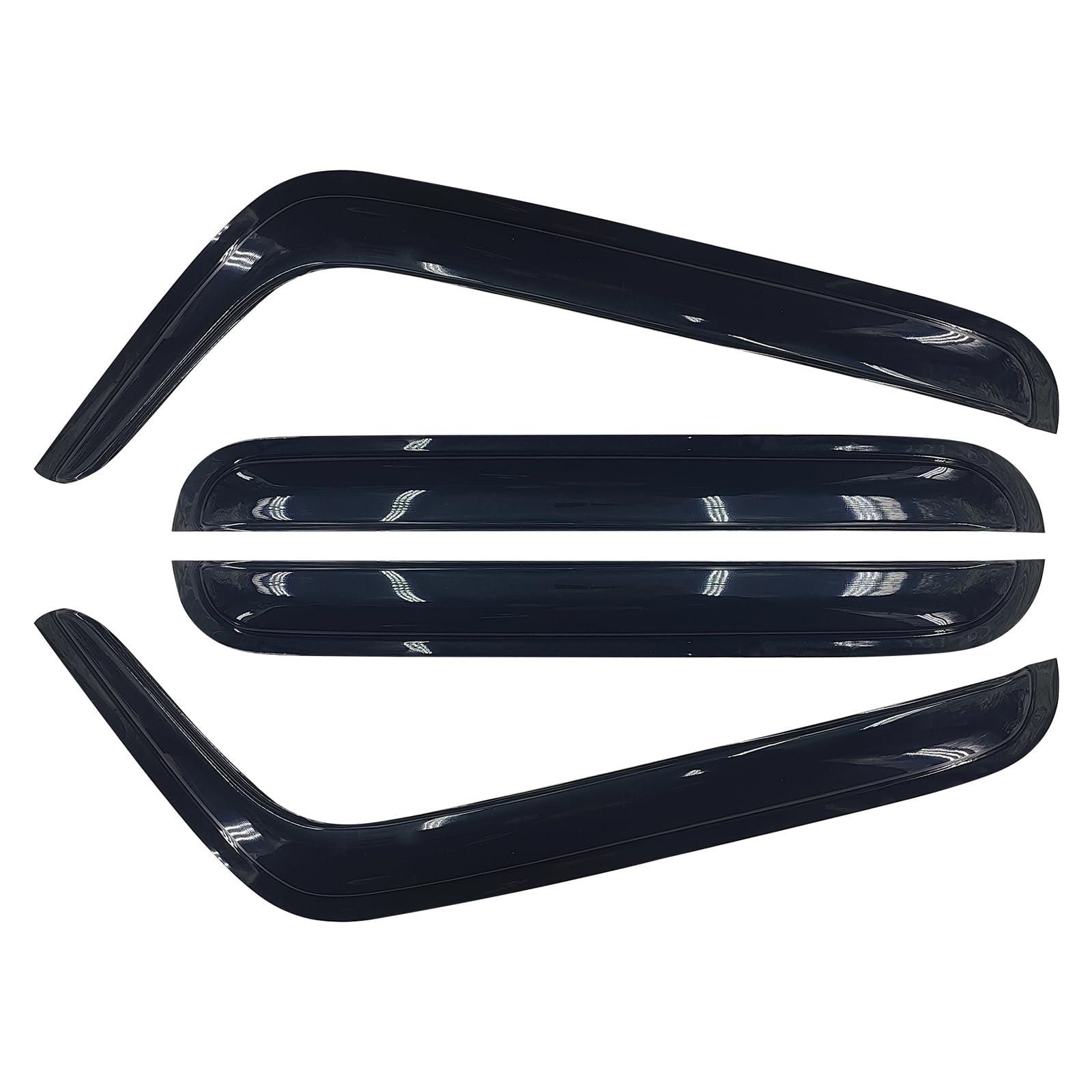 Sontian Tape-On Side Window Visor Deflectors Rain Guards For 2007-2018 Wrangler Jku Rain Visors Accessories For Cars 4Pcs