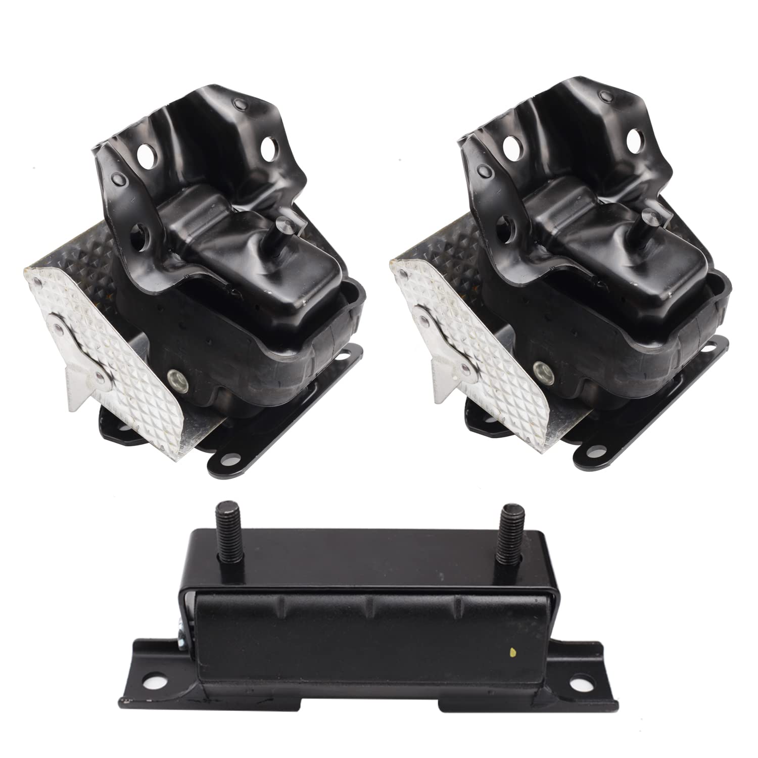 Set Of 3, Front Motor Mount And Trans Mount Compatible With 2007-2013 Silverado Sierra 1500 5.3L 6.0L 6.2L 4Wd Auto Trans Engine