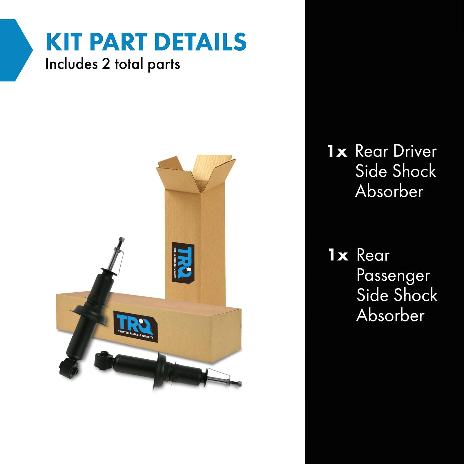 Trq Rear Shock Absorber Set Compatible With 1990-1997 Mazda Miata