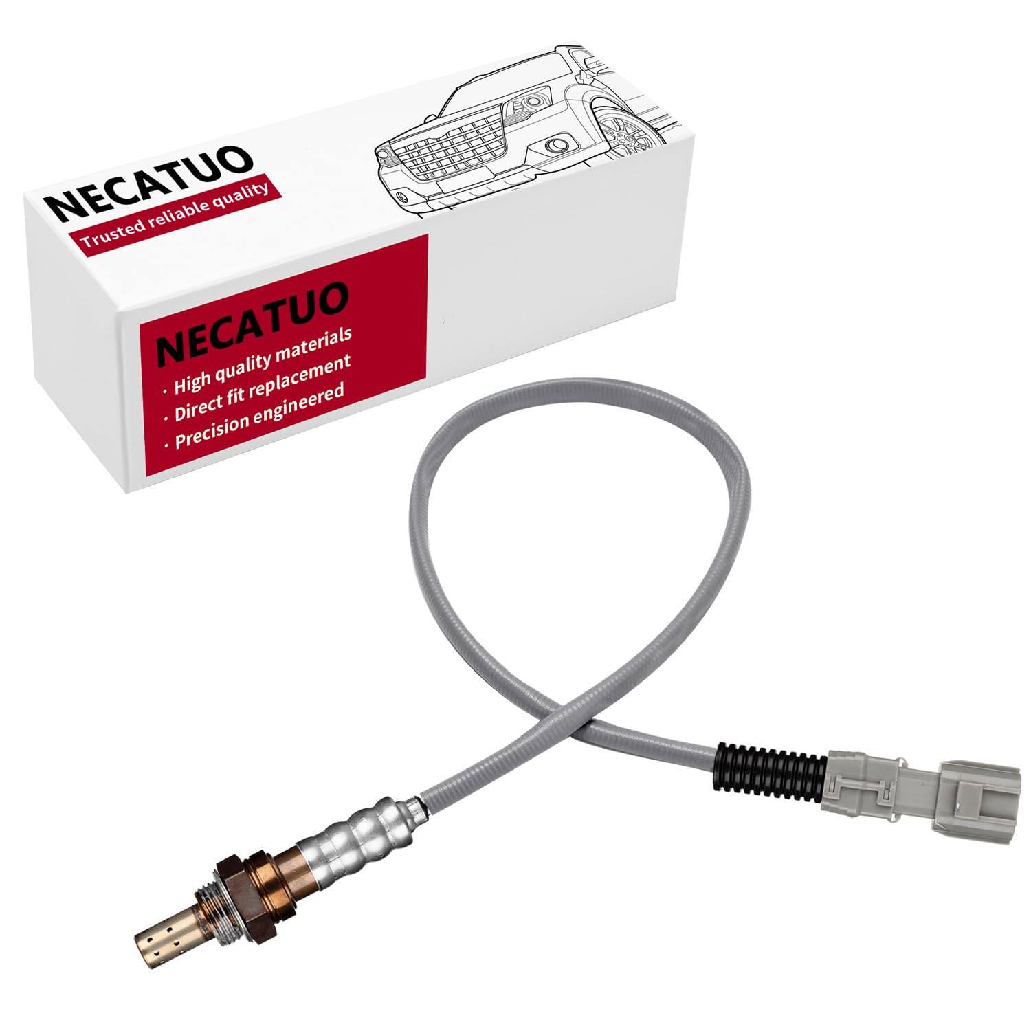 Necatuo 234-4149 Downstream O2 Oxygen Sensor Heated Air Fuel Ratio Compatible With Rx350 Highlander Sienna Solara Camry Tc Ls460