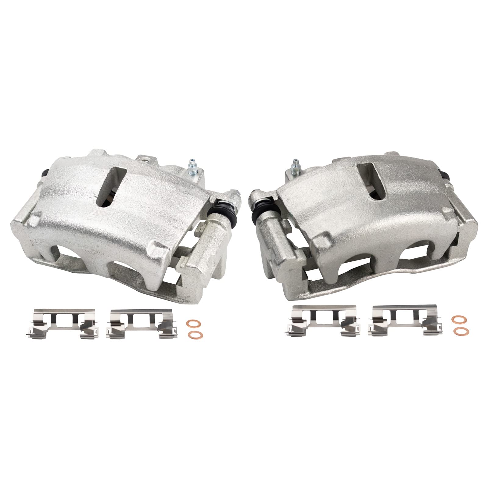 Trq Front Brake Caliper Set Compatible With 06-17 Buick Chevrolet 06-16 Gmc 06-09 Saab 07-10 Saturn