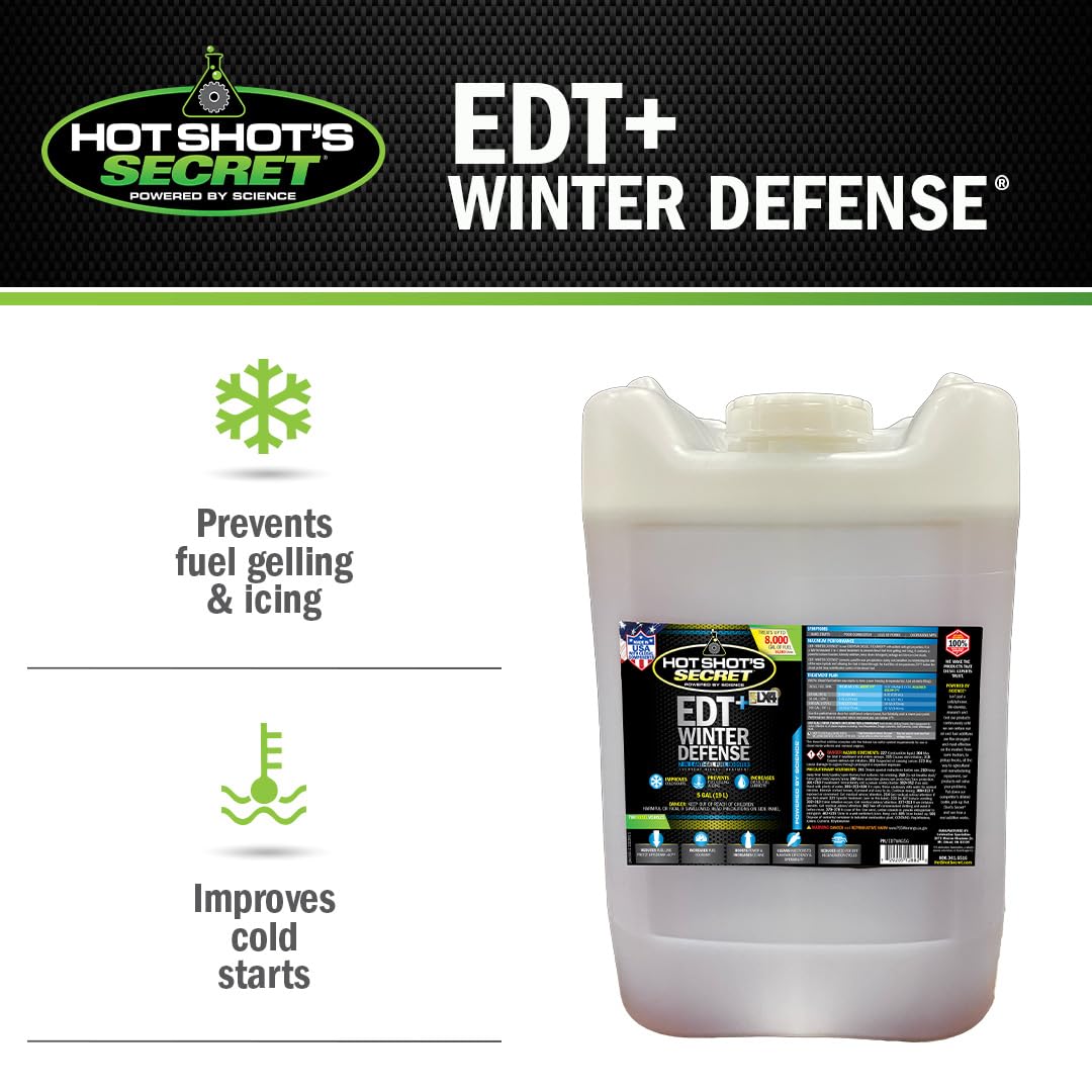 Hot Shot'S Secret Edt+ Winter Defense - 7-In-1 Anti-Gel Fuel Booster - Winter Diesel Fuel Treatment - Boosts Cetane For Better P