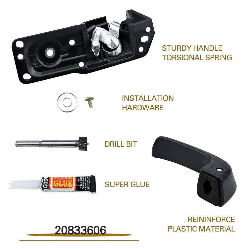 Lelecar 20833606 Driver Side Interior Door Handle For Chevy Silverado/Gmc Sierra 1500 2500 3500 2007-2013 Tahoe/Yukon 2007-2014