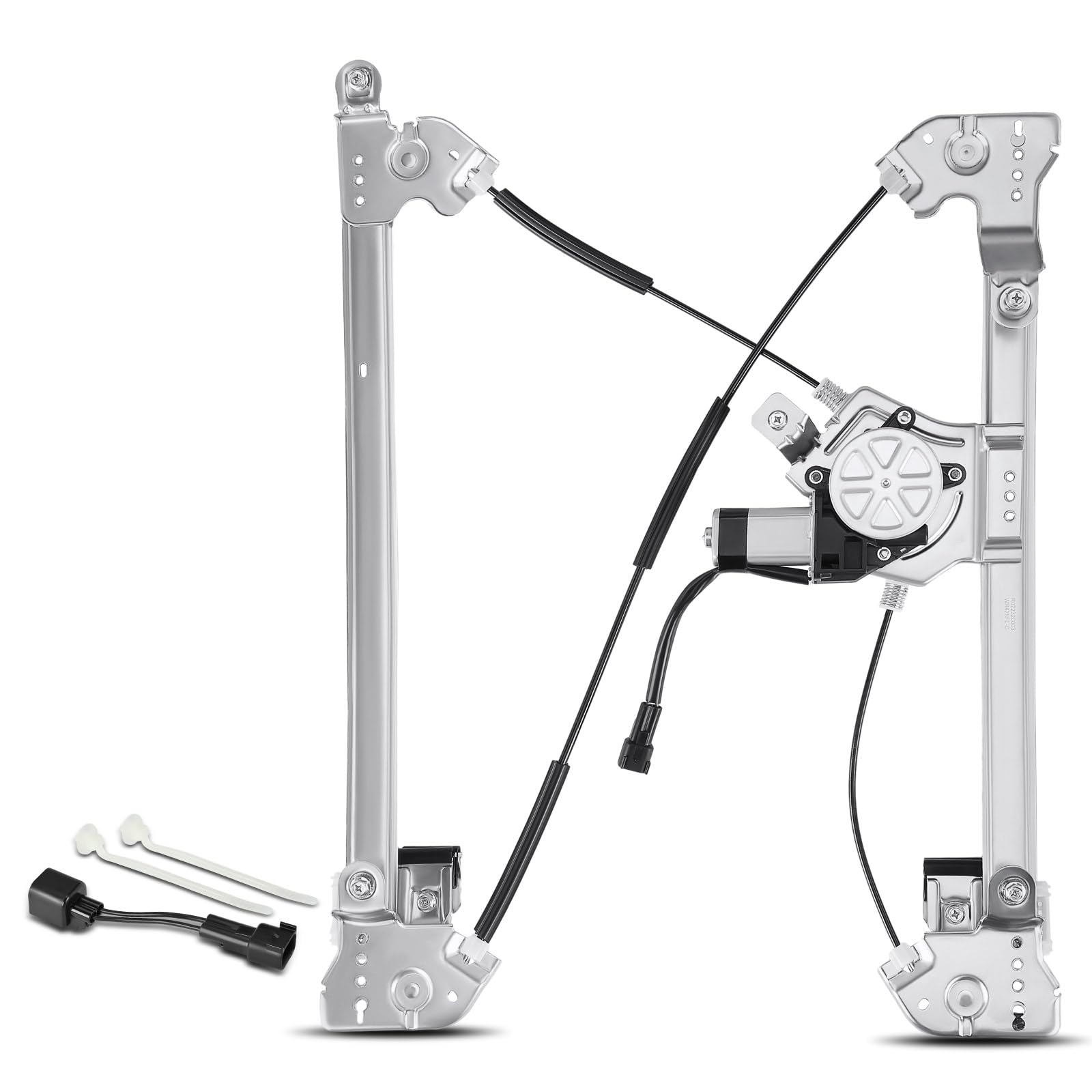YHTAUTO Front Driver Side Power Window Regulator With 2-Pin Motor Assembly for Ford F-150 2004-2008, Standard/Crew Cab