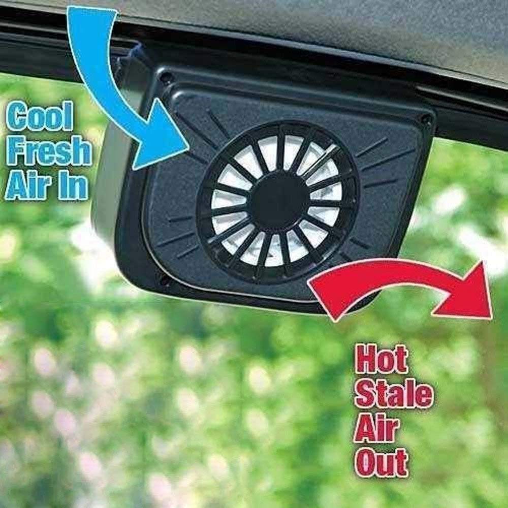 Solar Powered Car Ventilator Window Solar Exhaust Radiator Fan, Window Windshield Auto Air Vent Cooling Fan System Cooler