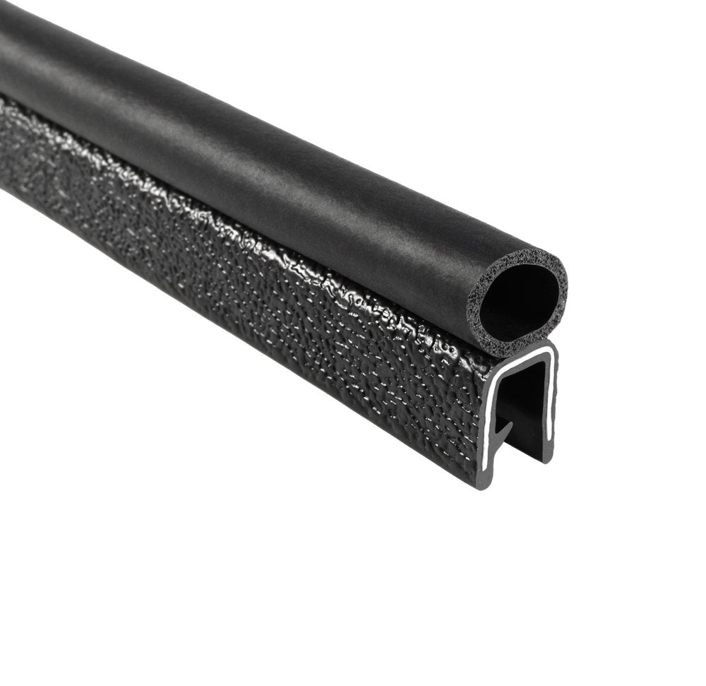 Trim-Lok Trim Seal With Top Bulb - Fits 1/4 Edge, 7/16 Bulb Seal Diameter, 25 Length - Pvc Plastic Trim With Epdm Rubber Seal, E